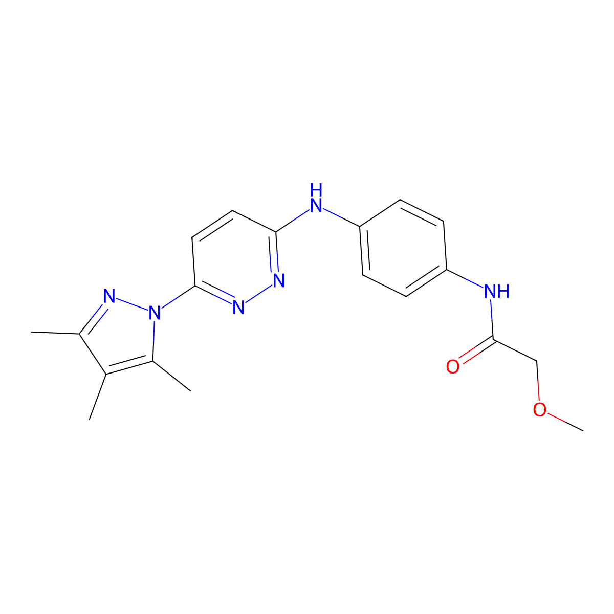 2-methoxy-N-(4-{[6-(3,4,5-trimethyl-1H-pyrazol-1-yl)pyridazin-3-yl]amino}phenyl)acetamide molecular structure, CAS 1019106-41-2