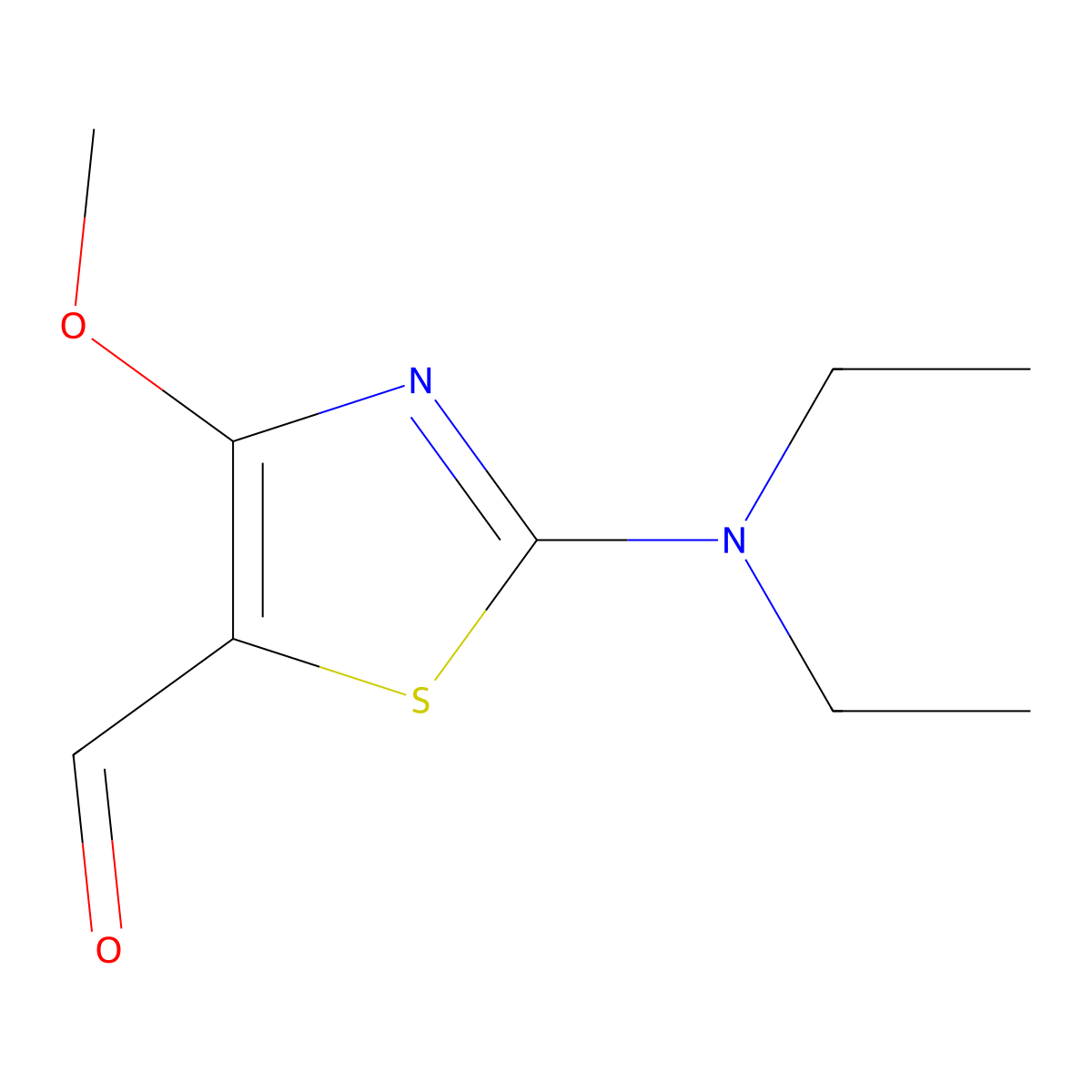 2-Diethylamino-4-methoxy-thiazole-5-carbaldehyde molecular structure, CAS 1019108-01-0