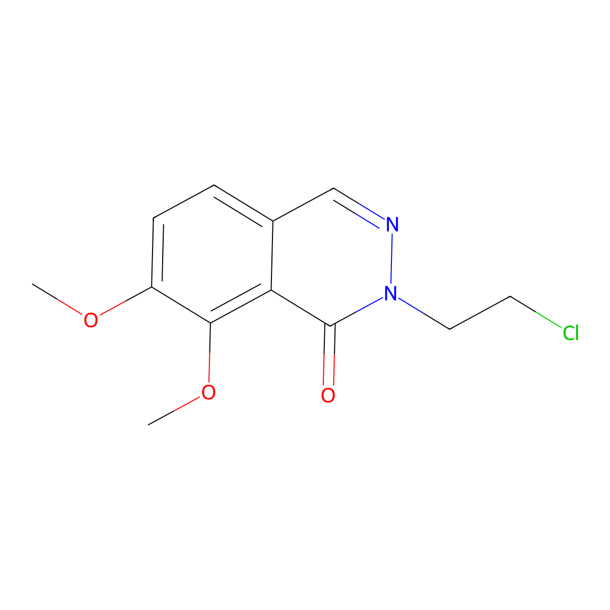 2-(2-chloroethyl)-7,8-dimethoxyphthalazin-1(2H)-one molecular structure, CAS 1019108-28-1