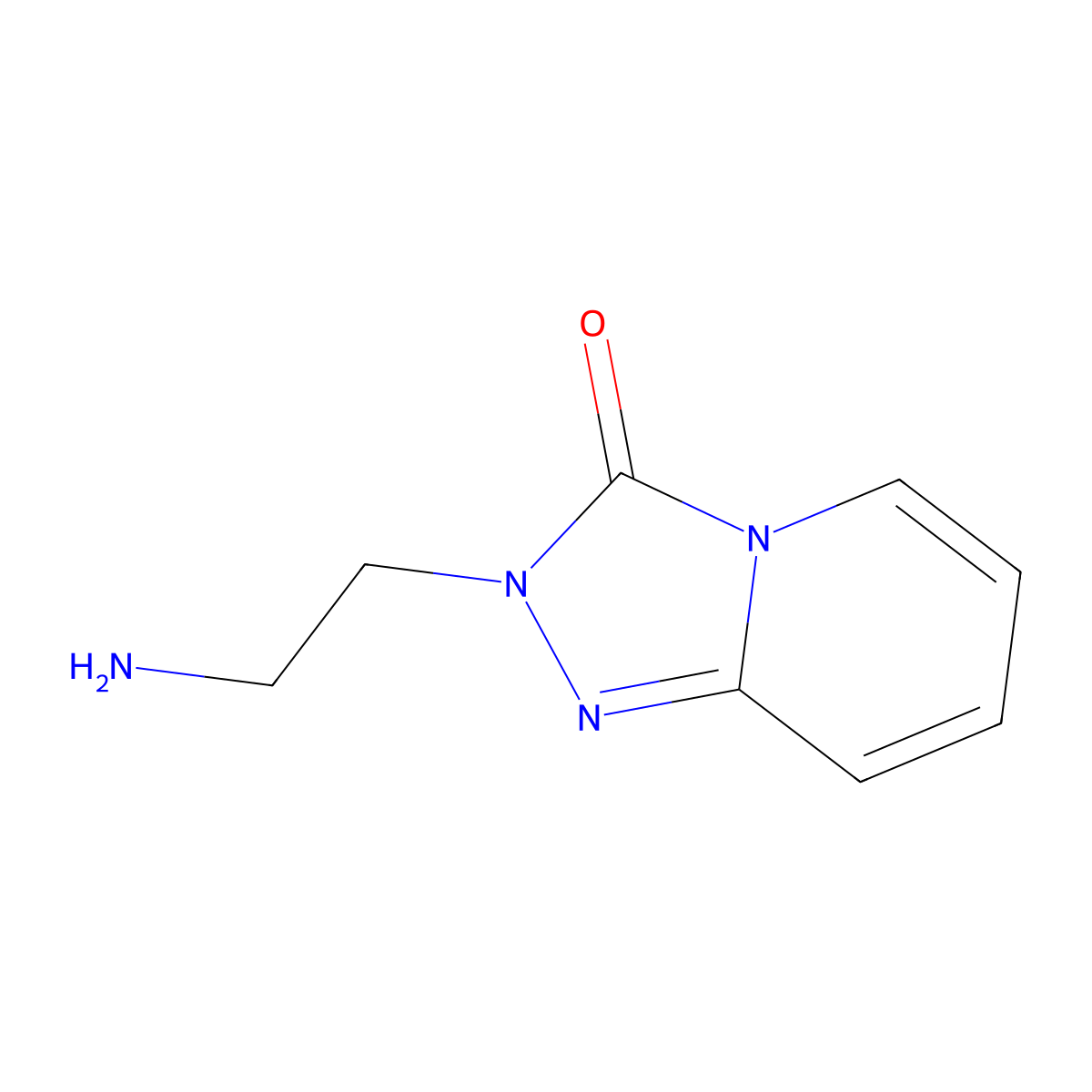 2-(2-aminoethyl)-2H,3H-(1,2,4)triazolo(4,3-a)pyridin-3-one molecular structure, CAS 1019108-76-9