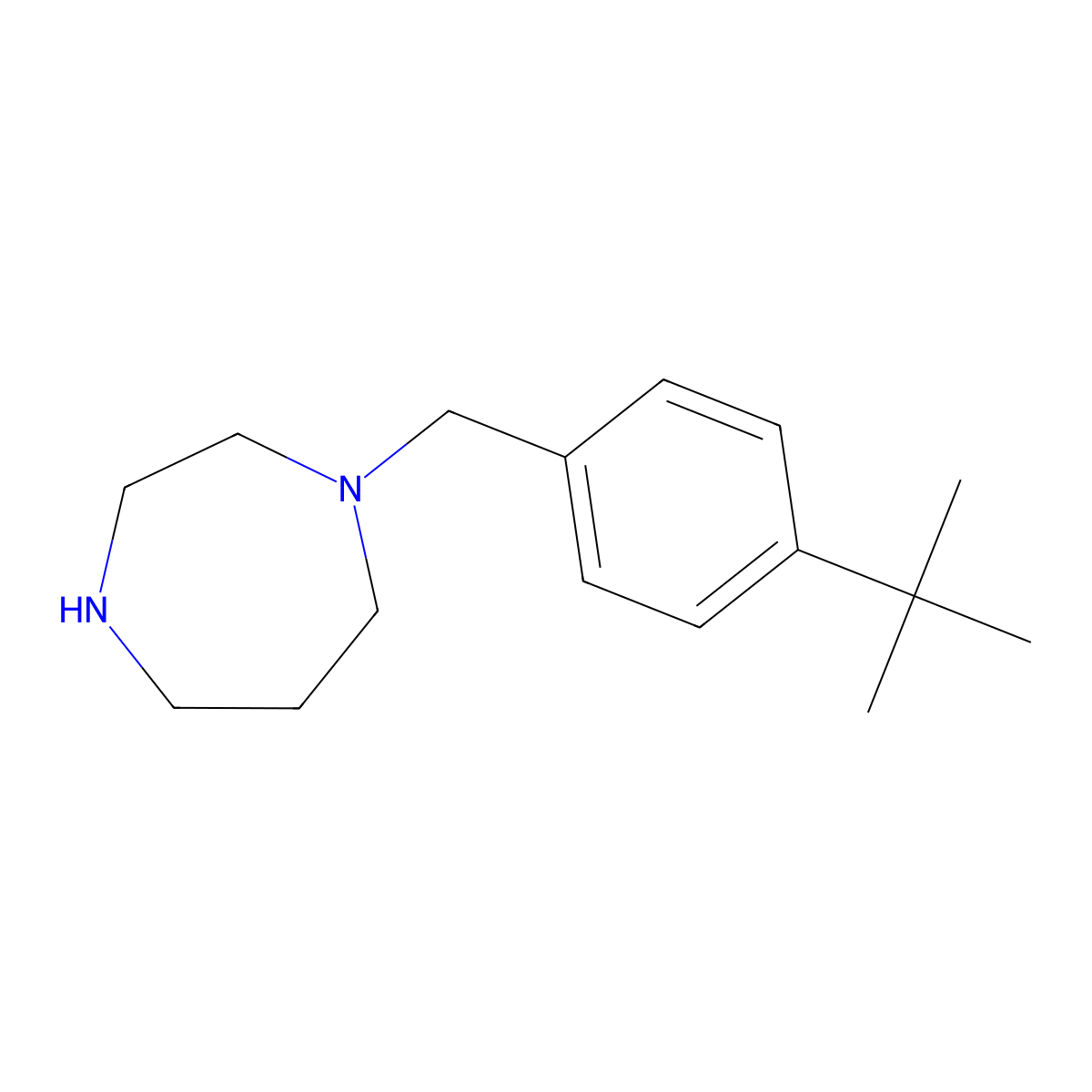 1-[(4-Tert-butylphenyl)methyl]-1,4-diazepane molecular structure, CAS 1019109-90-0