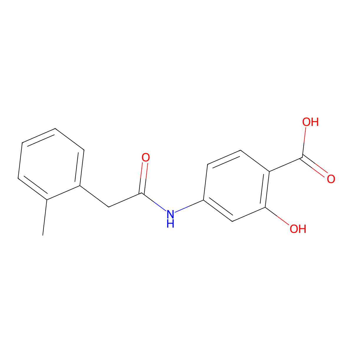 2-Hydroxy-4-[2-(2-methylphenyl)acetamido]benzoic acid molecular structure, CAS 1019110-28-1