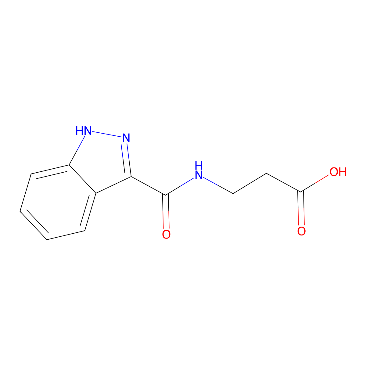 3-(2H-indazol-3-ylformamido)propanoic acid molecular structure, CAS 1019110-35-0