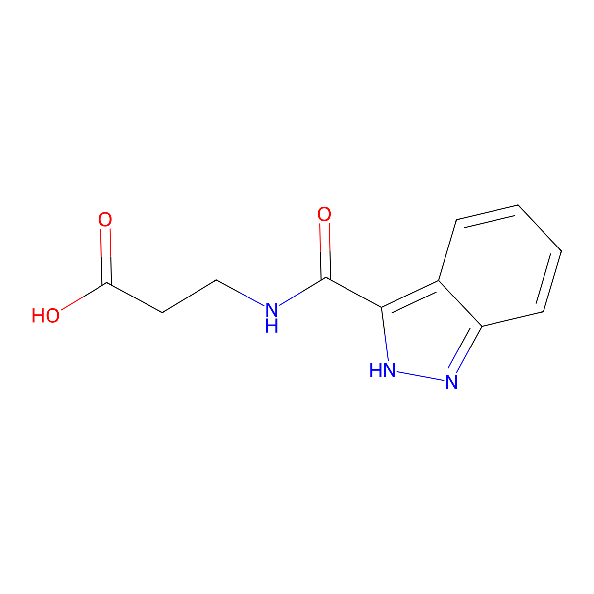 3-(2H-indazol-3-ylformamido)propanoic acid molecular structure, CAS 1019110-35-0