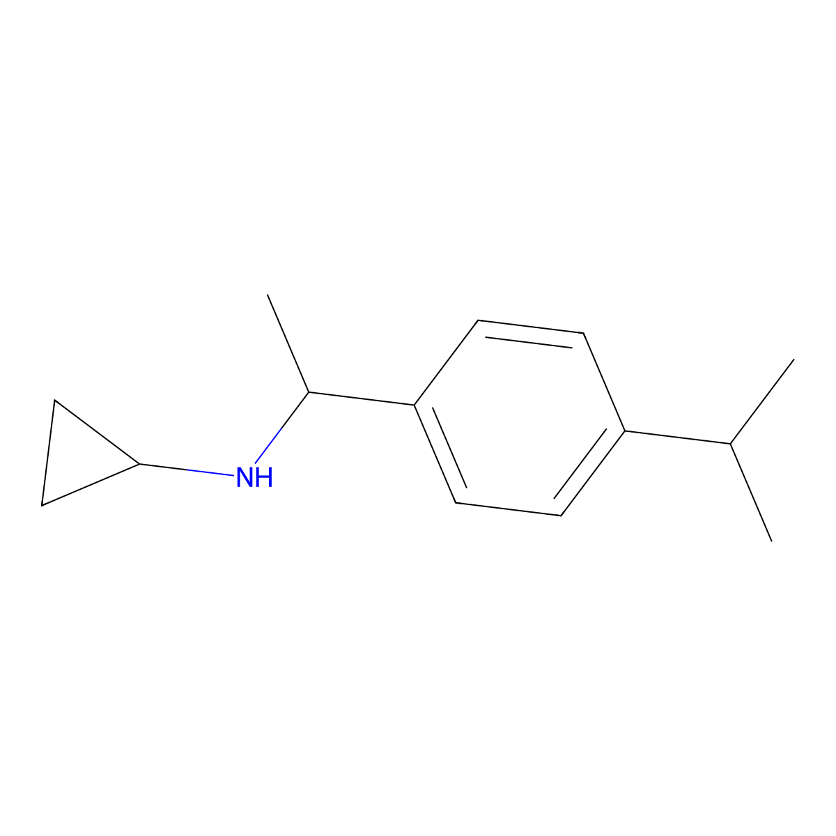 N-{1-[4-(Propan-2-YL)phenyl]ethyl}cyclopropanamine molecular structure, CAS 1019110-82-7