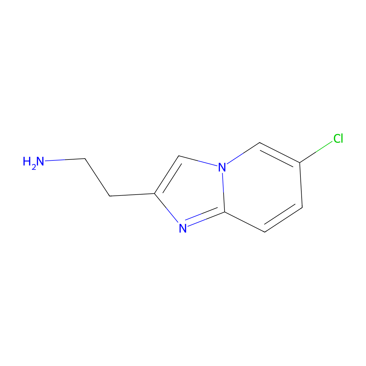2-(6-Chloroimidazo[1,2-a]pyridin-2-yl)ethanamine molecular structure, CAS 1019111-32-0