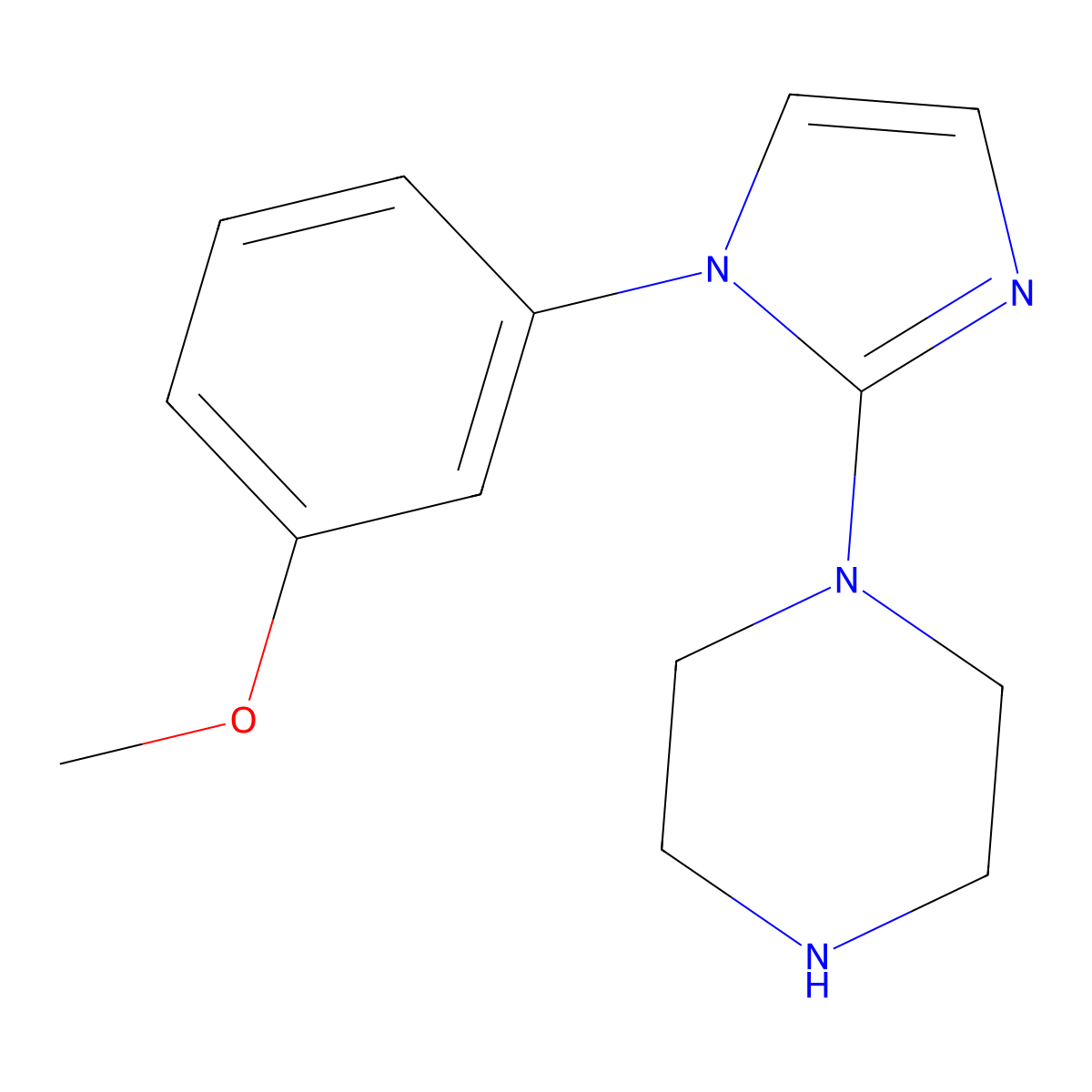 1-[1-(3-Methoxy-phenyl)-1H-imidazol-2-yl]-piperazine molecular structure, CAS 1019111-61-5
