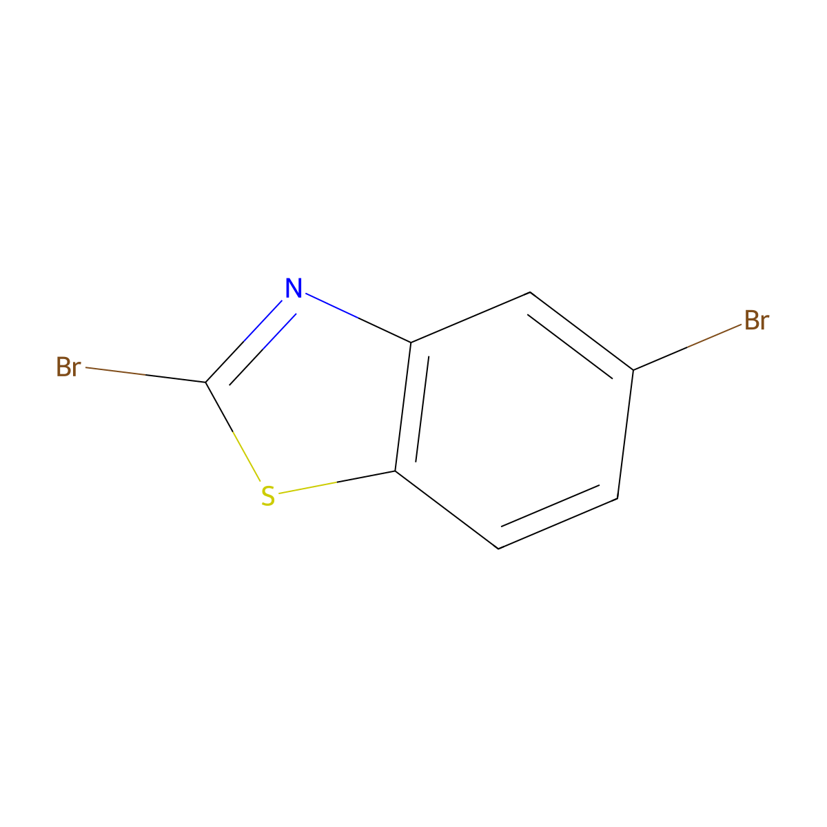 2,5-Dibromo-1,3-benzothiazole molecular structure, CAS 1019111-64-8