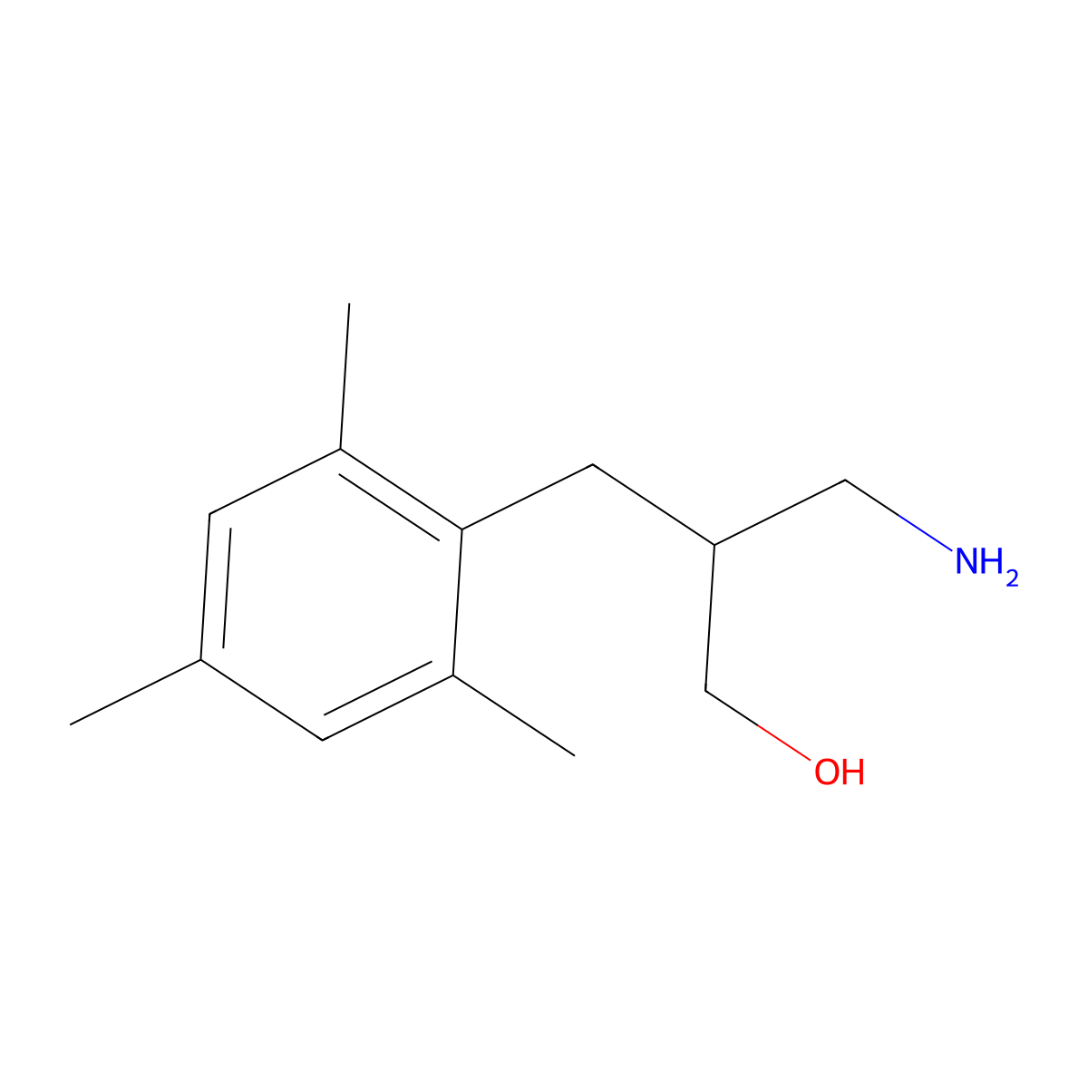 3-Amino-2-(2,4,6-trimethylbenzyl)propan-1-ol molecular structure, CAS 1019114-85-2
