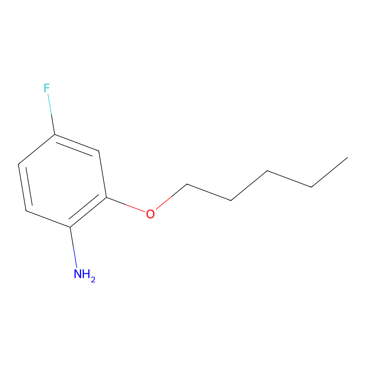 4-Fluoro-2-(pentyloxy)aniline molecular structure, CAS 1019114-95-4