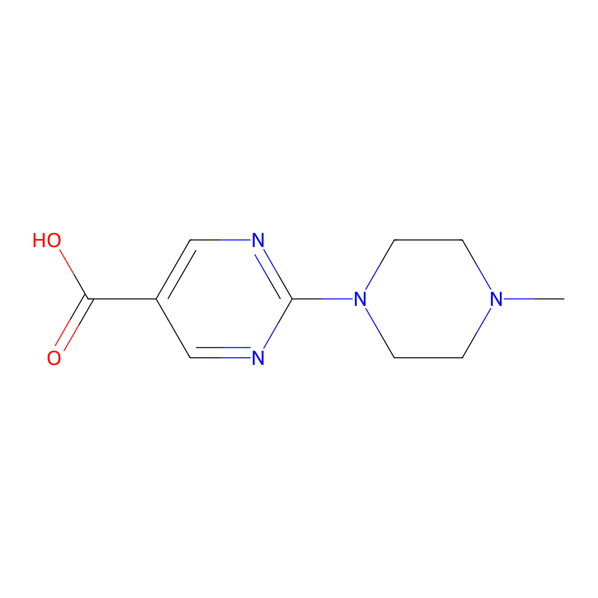 2-(4-Methylpiperazin-1-YL)pyrimidine-5-carboxylic acid molecular structure, CAS 1019115-09-3