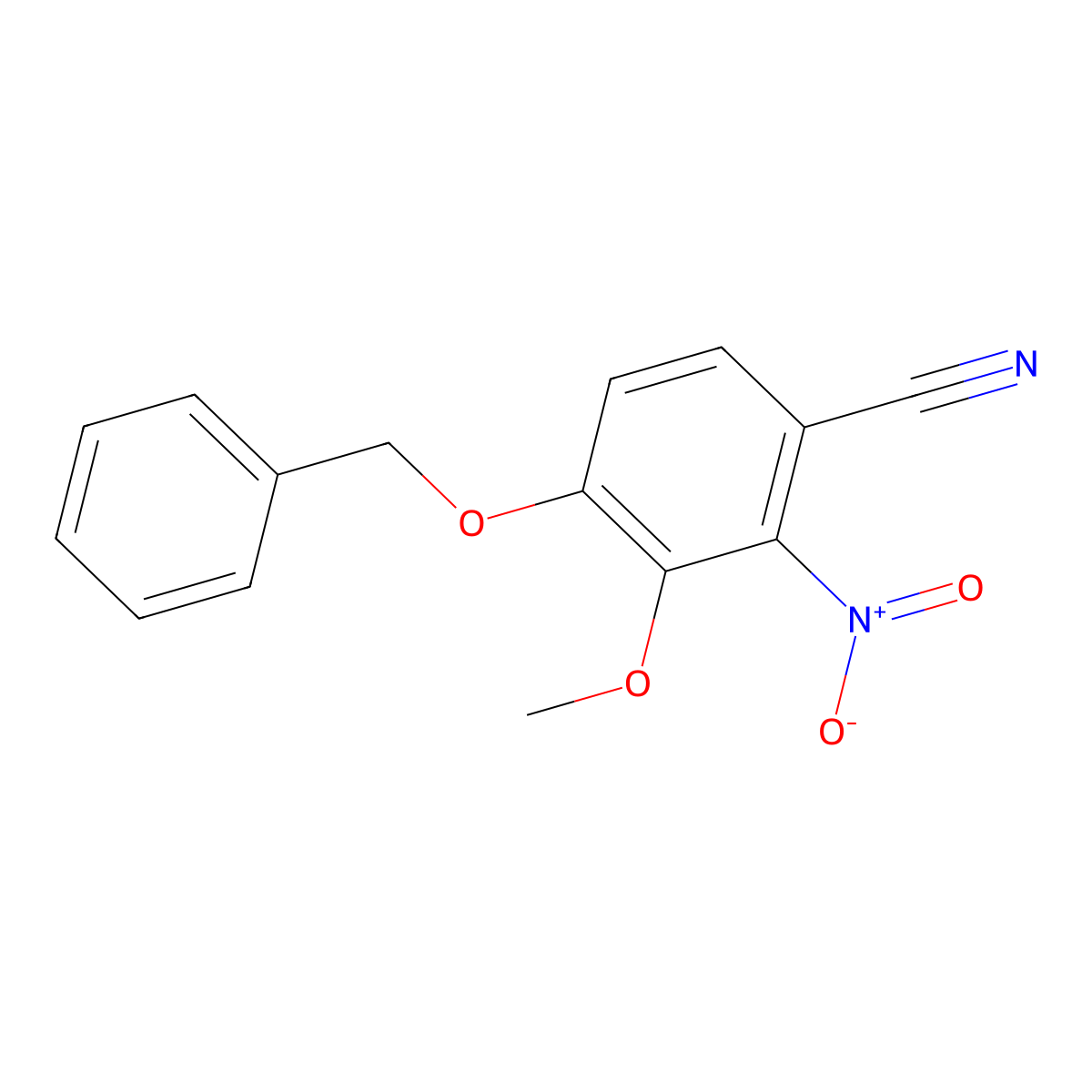 4-(Benzyloxy)-3-methoxy-2-nitrobenzonitrile molecular structure, CAS 1019115-11-7