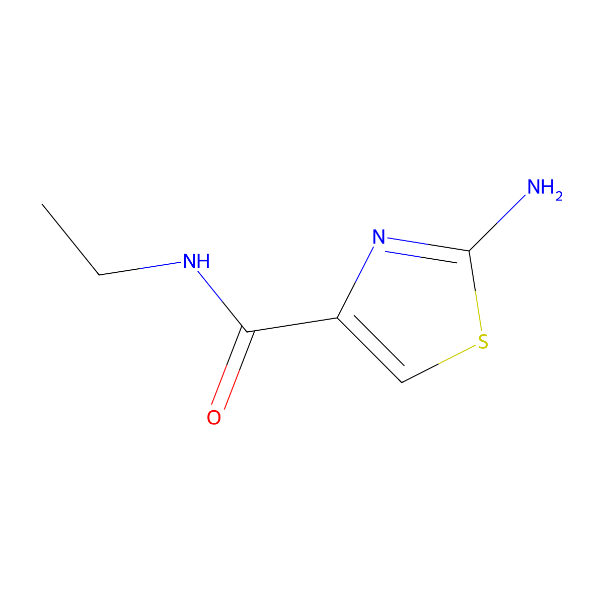 2-amino-N-ethyl-1,3-thiazole-4-carboxamide molecular structure, CAS 1019115-37-7