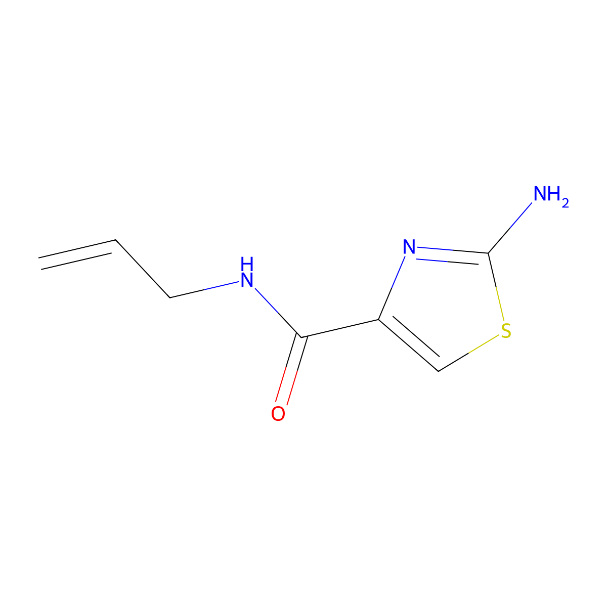 2-amino-N-(prop-2-en-1-yl)-1,3-thiazole-4-carboxamide molecular structure, CAS 1019115-38-8