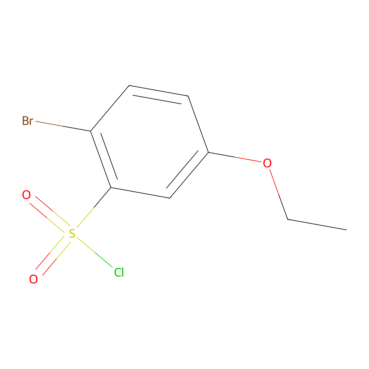 2-Bromo-5-ethoxybenzene-1-sulfonyl chloride molecular structure, CAS 1019115-70-8
