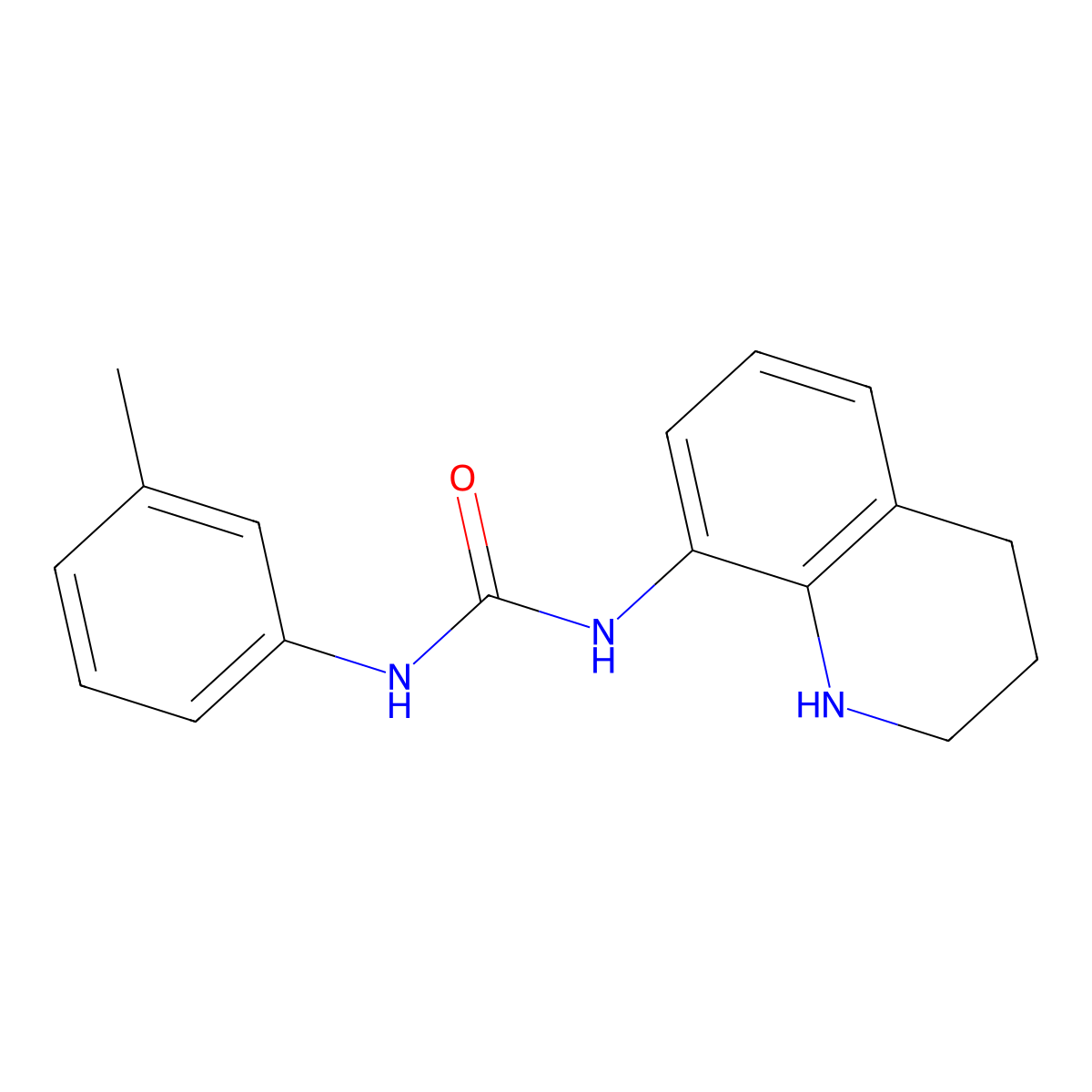 3-(3-Methylphenyl)-1-(1,2,3,4-tetrahydroquinolin-8-yl)urea molecular structure, CAS 1019116-11-0