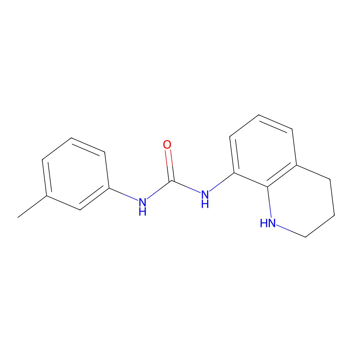 3-(3-Methylphenyl)-1-(1,2,3,4-tetrahydroquinolin-8-yl)urea molecular structure, CAS 1019116-11-0