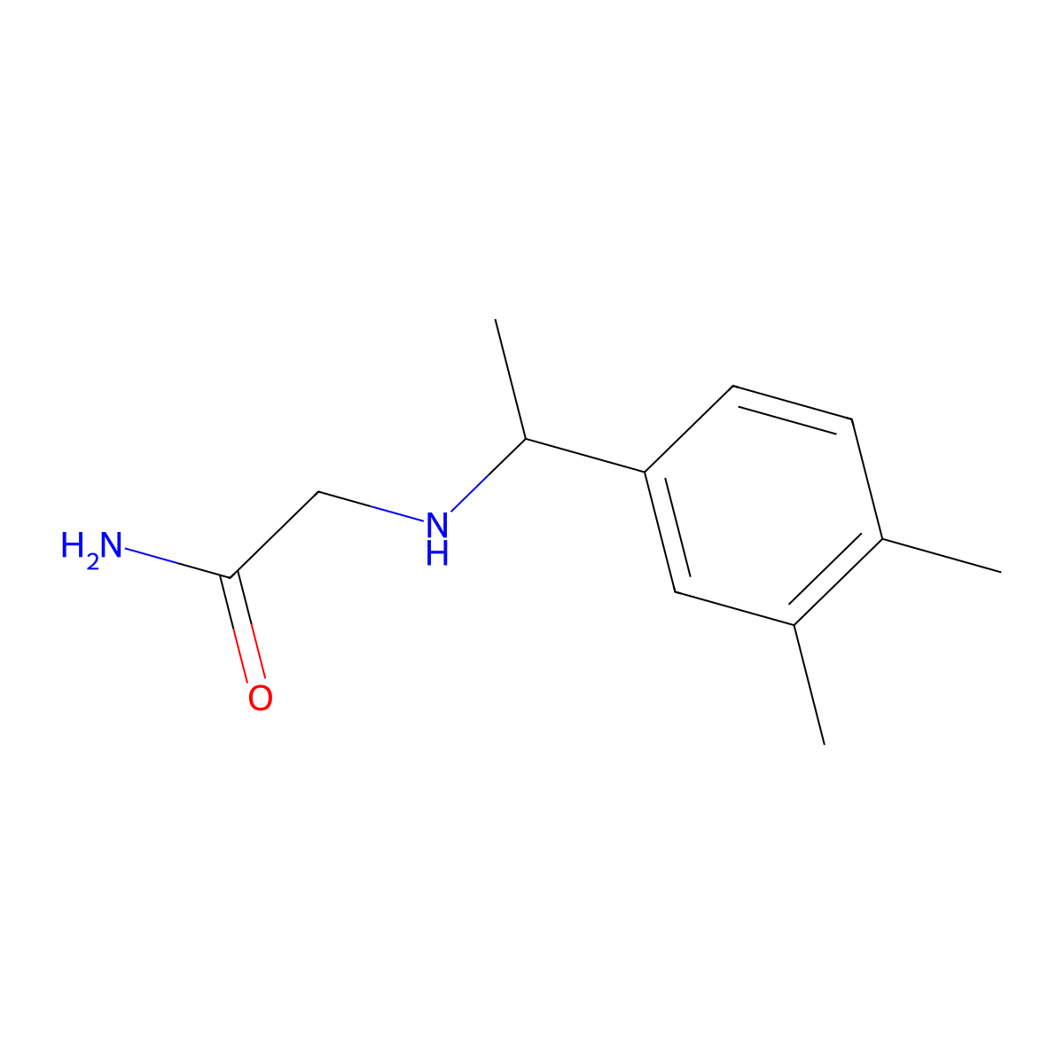2-{[1-(3,4-Dimethylphenyl)ethyl]amino}acetamide molecular structure, CAS 1019116-94-9