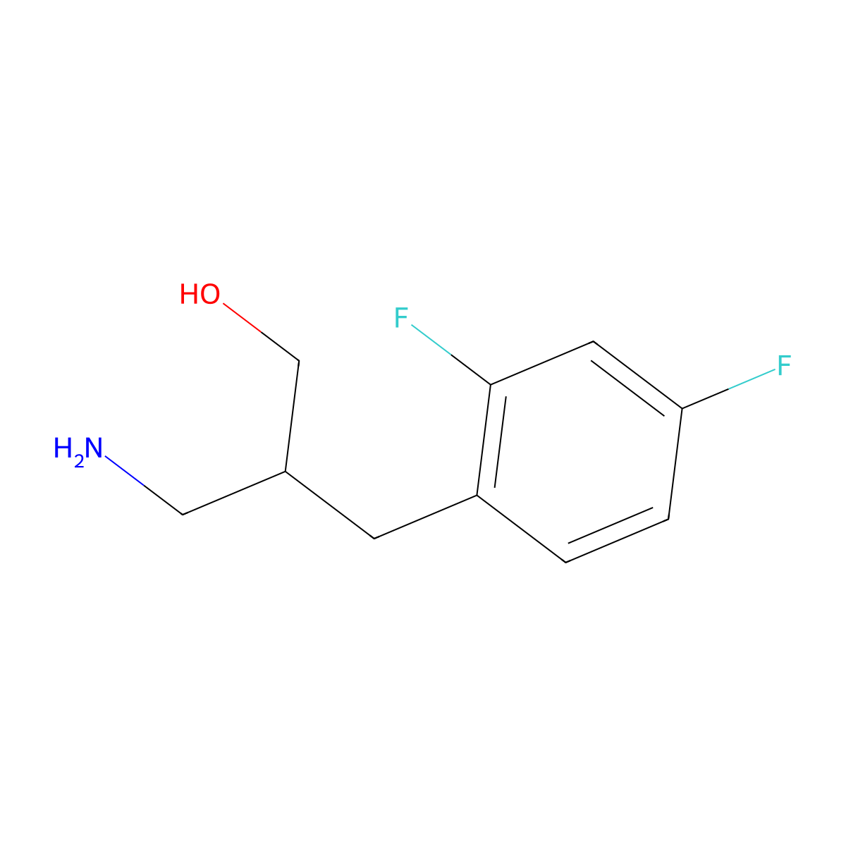 3-Amino-2-[(2,4-difluorophenyl)methyl]propan-1-OL molecular structure, CAS 1019116-98-3