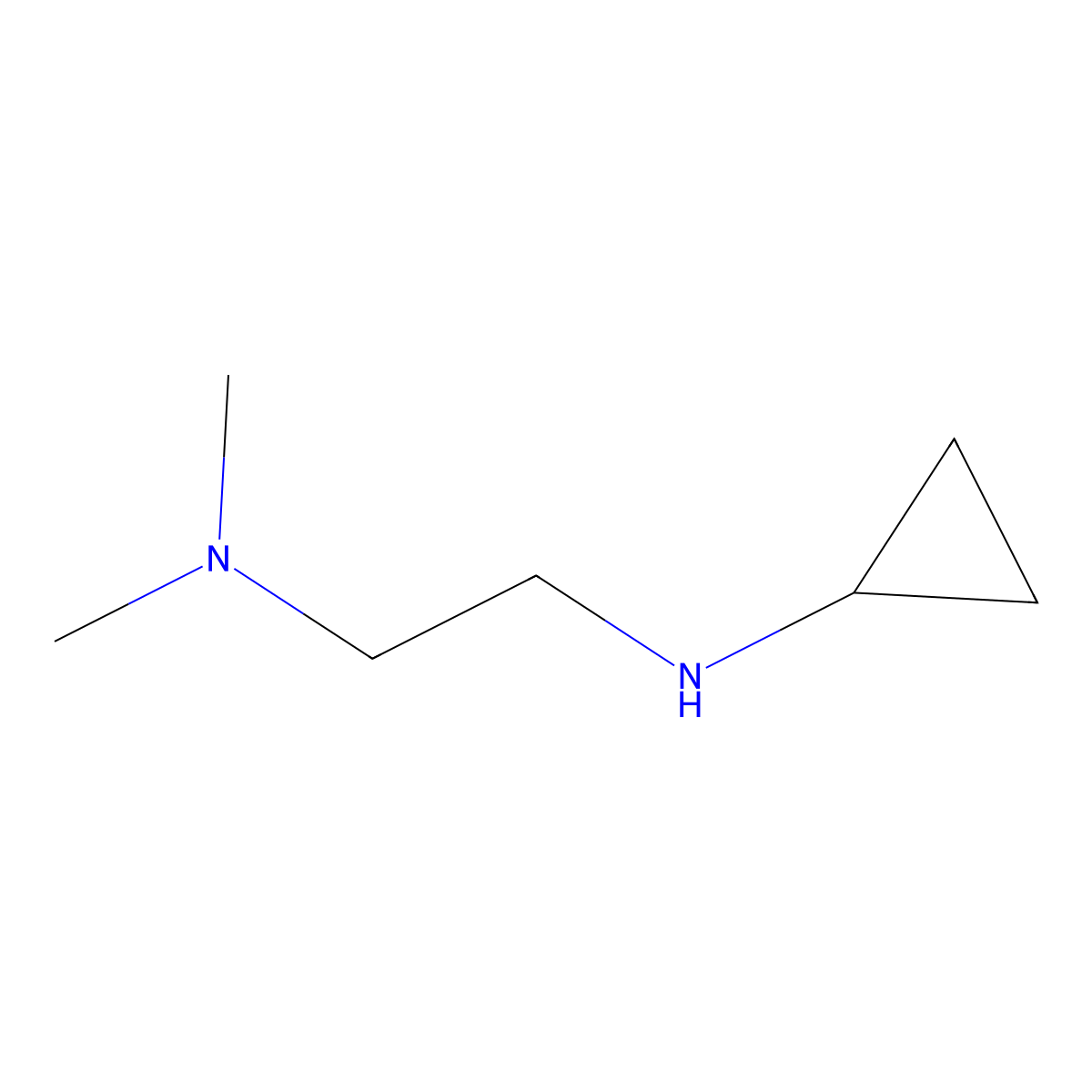 N-[2-(dimethylamino)ethyl]cyclopropanamine molecular structure, CAS 1019118-43-4