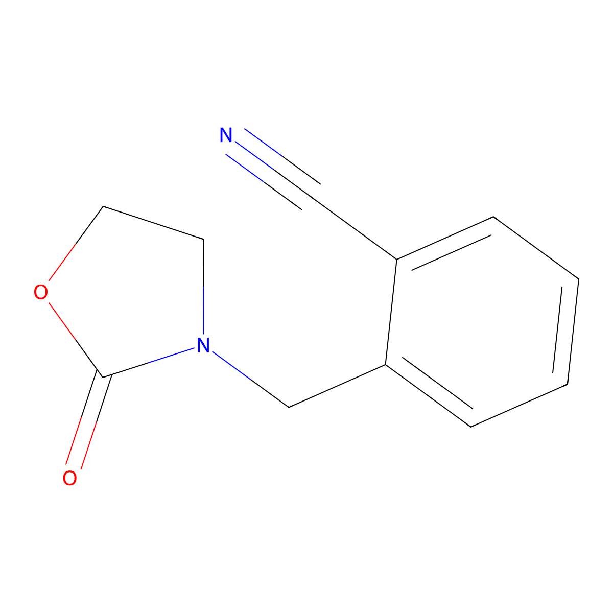 2-[(2-Oxo-1,3-oxazolidin-3-yl)methyl]benzonitrile molecular structure, CAS 1019120-04-7