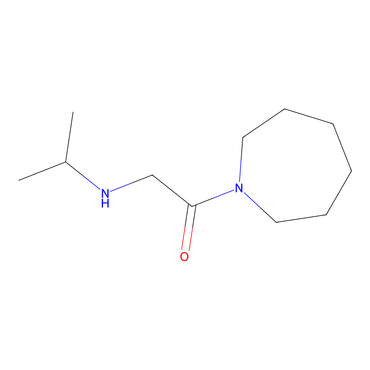 1-(Azepan-1-yl)-2-[(propan-2-yl)amino]ethan-1-one molecular structure, CAS 1019121-12-0