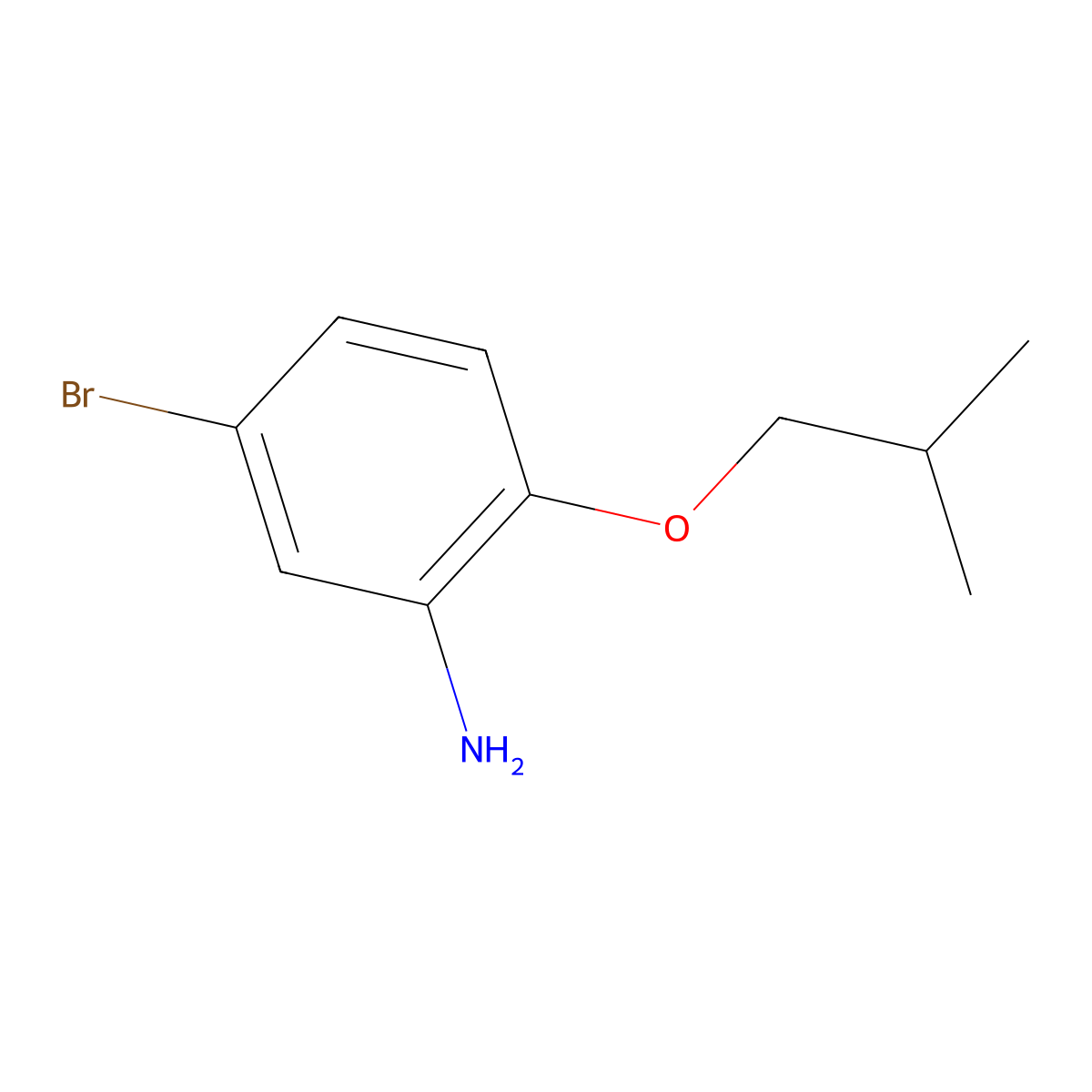 5-Bromo-2-(2-methylpropoxy)aniline molecular structure, CAS 1019121-73-3