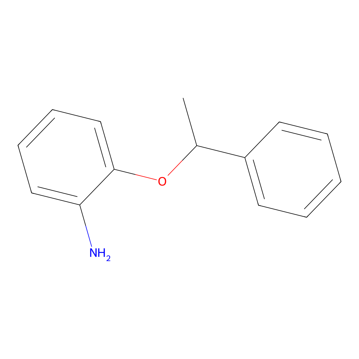 2-(1-Phenylethoxy)aniline molecular structure, CAS 1019121-85-7