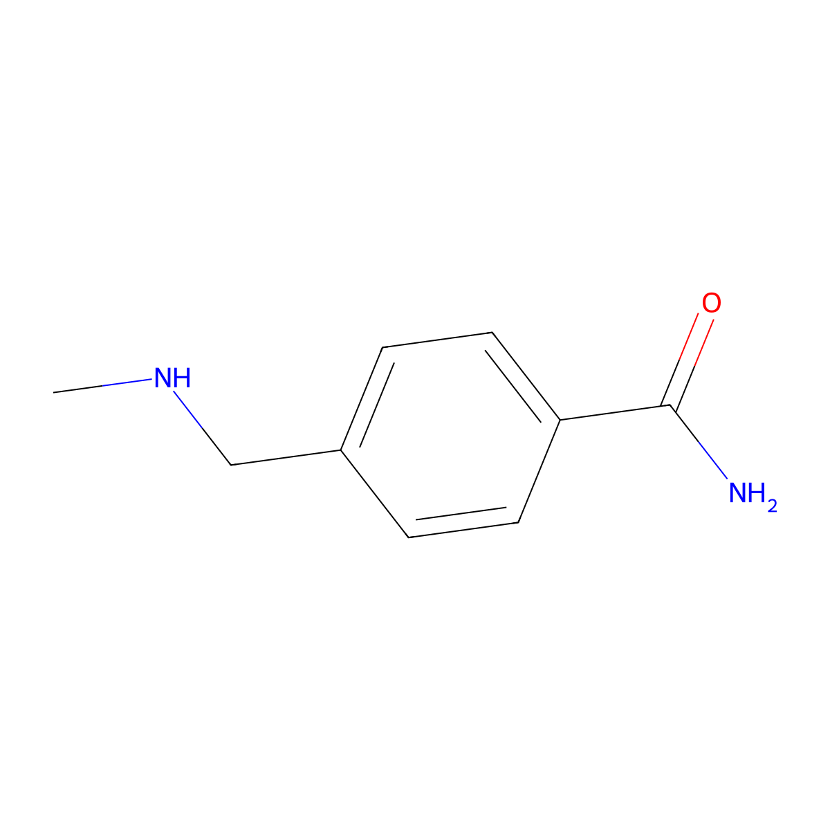 4-[(Methylamino)methyl]benzamide molecular structure, CAS 1019122-96-3