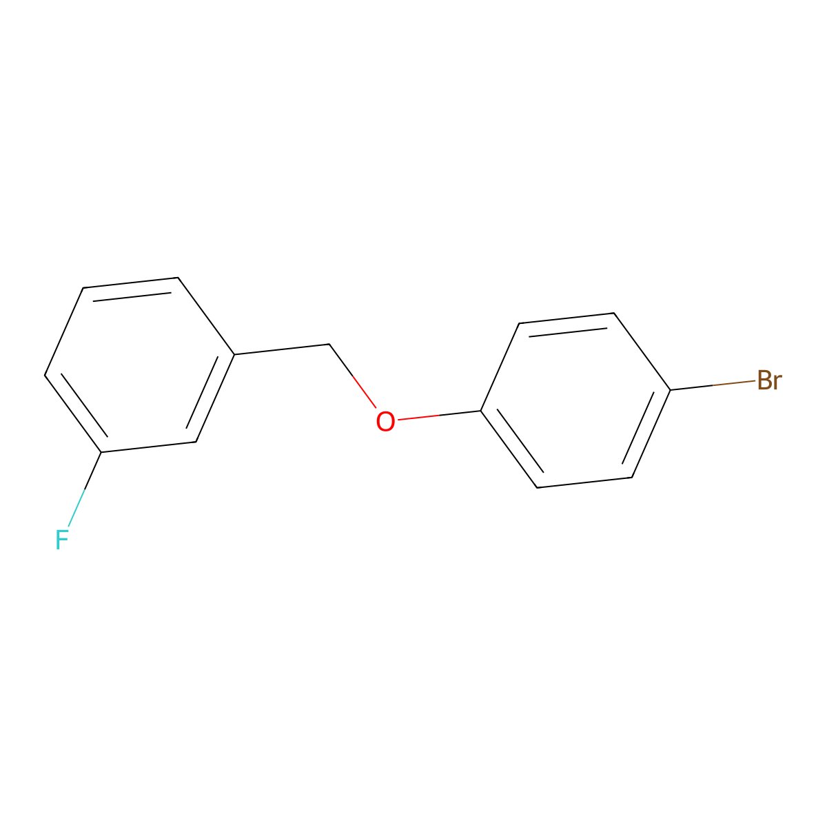 1-((4-Bromophenoxy)methyl)-3-fluorobenzene molecular structure, CAS 1019123-14-8