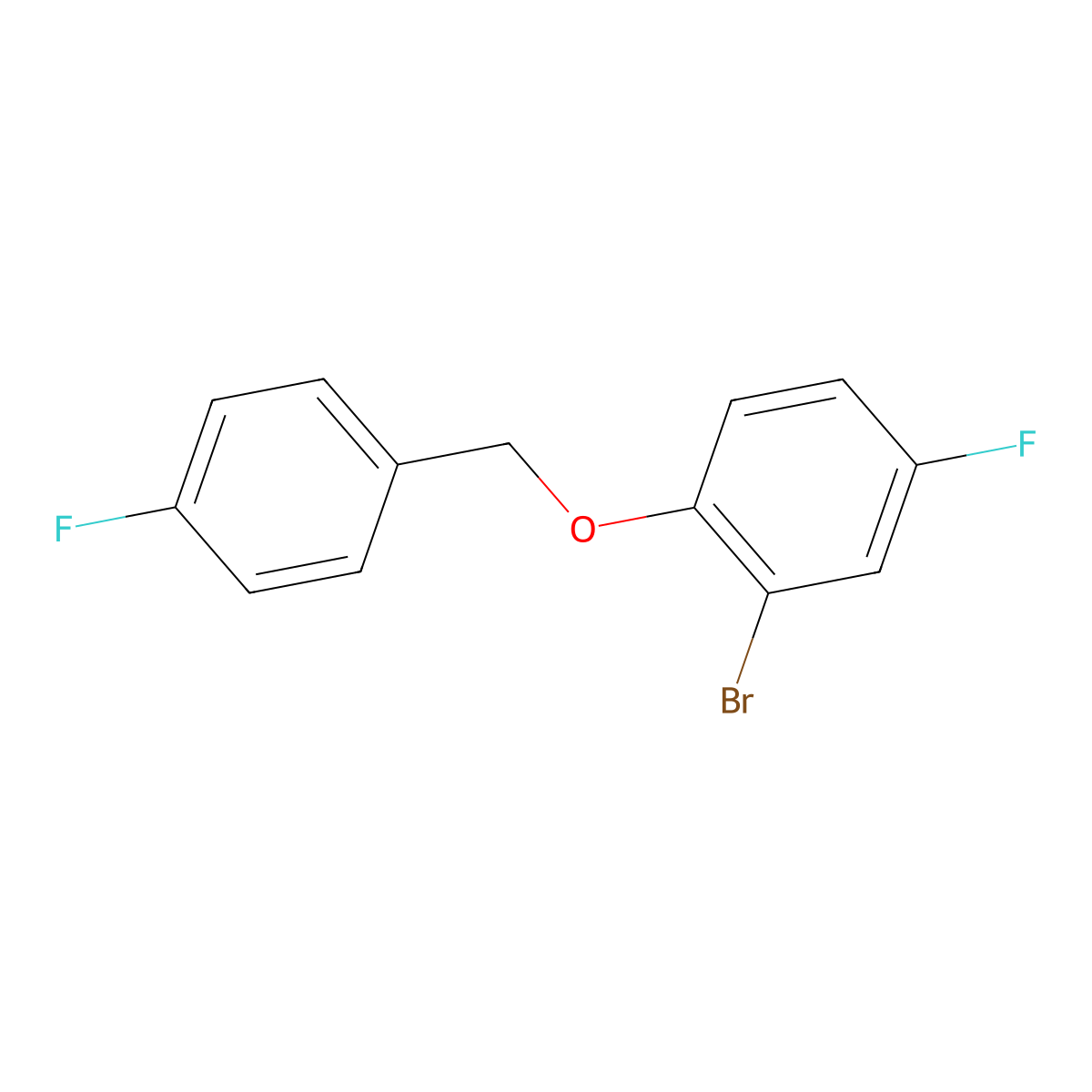 2-Bromo-4-fluoro-1-[(4-fluorophenyl)methoxy]benzene molecular structure, CAS 1019123-17-1