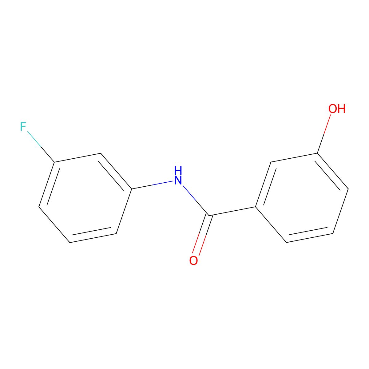N-(3-fluorophenyl)-3-hydroxybenzamide molecular structure, CAS 1019123-55-7
