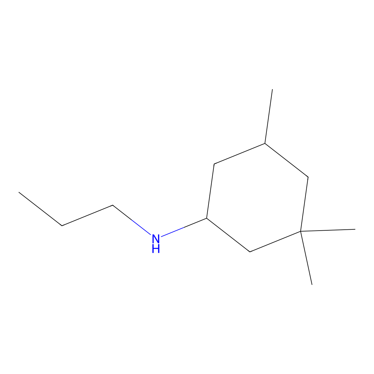 3,3,5-trimethyl-N-propylcyclohexan-1-amine molecular structure, CAS 1019125-71-3