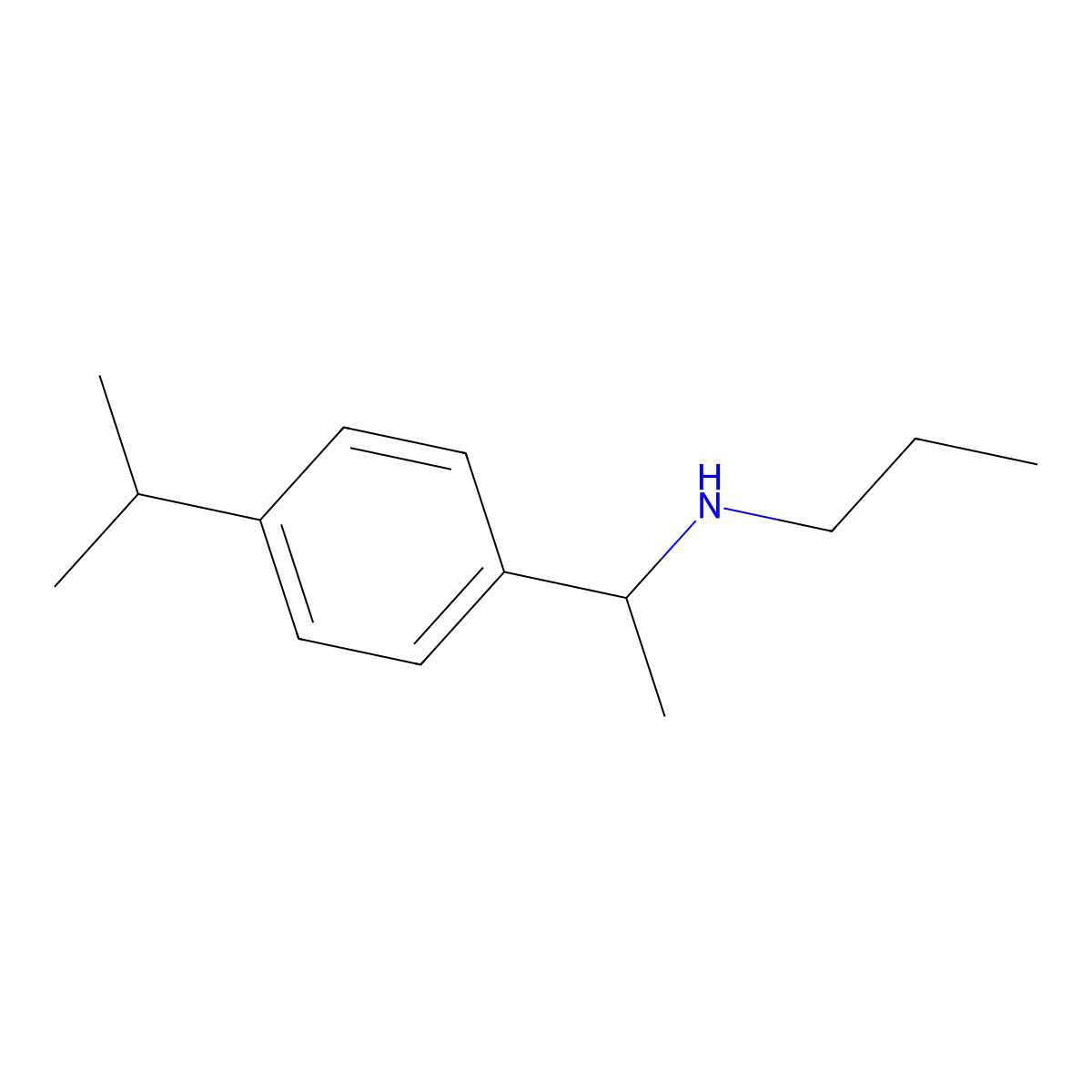 {1-[4-(Propan-2-yl)phenyl]ethyl}(propyl)amine molecular structure, CAS 1019125-72-4