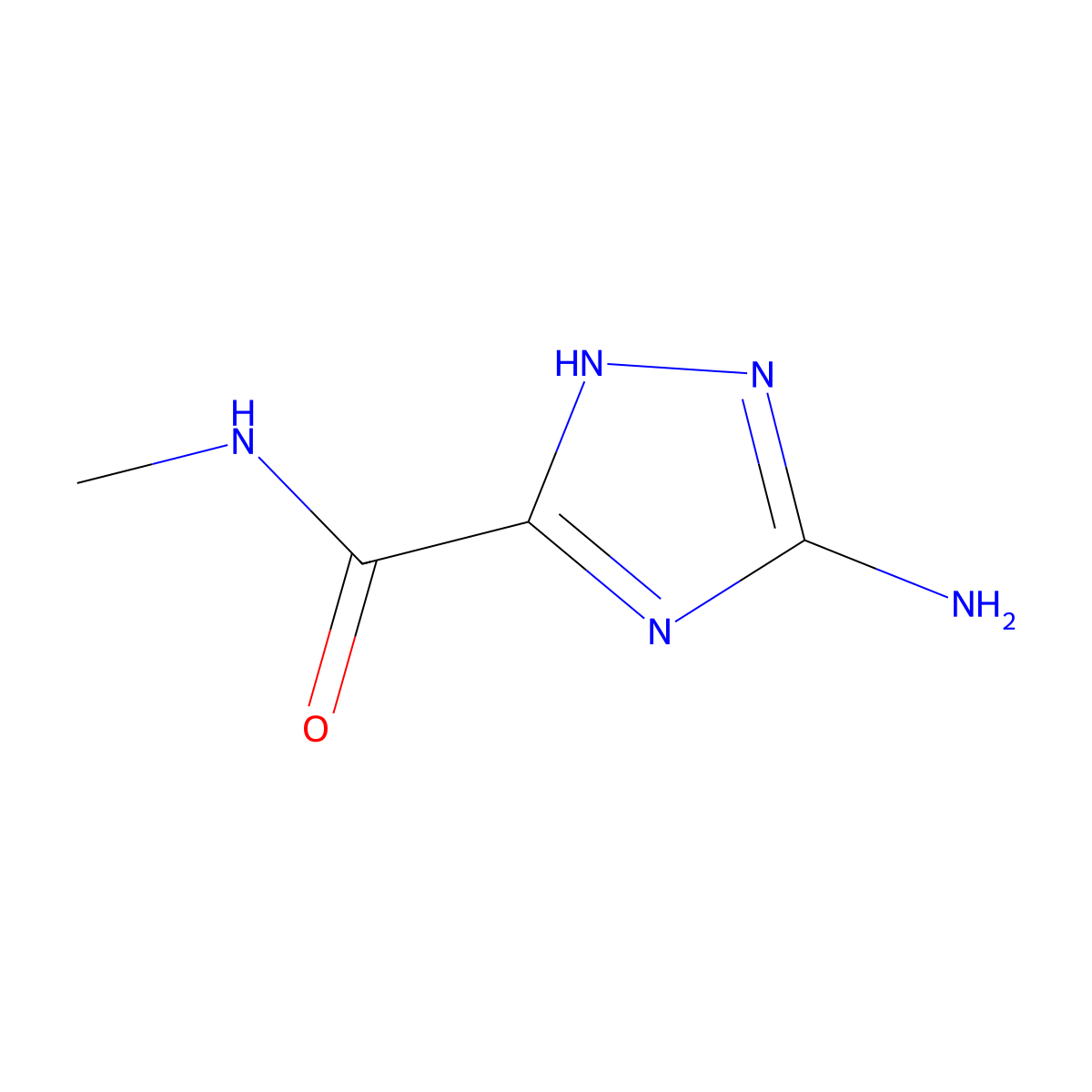 5-amino-N-methyl-4H-1,2,4-triazole-3-carboxamide molecular structure, CAS 1019126-62-5