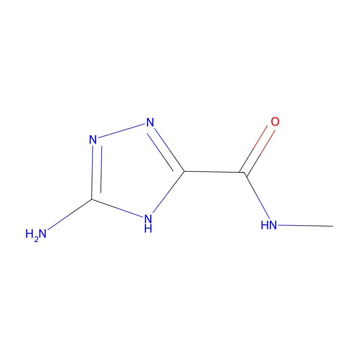 5-amino-N-methyl-4H-1,2,4-triazole-3-carboxamide molecular structure, CAS 1019126-62-5