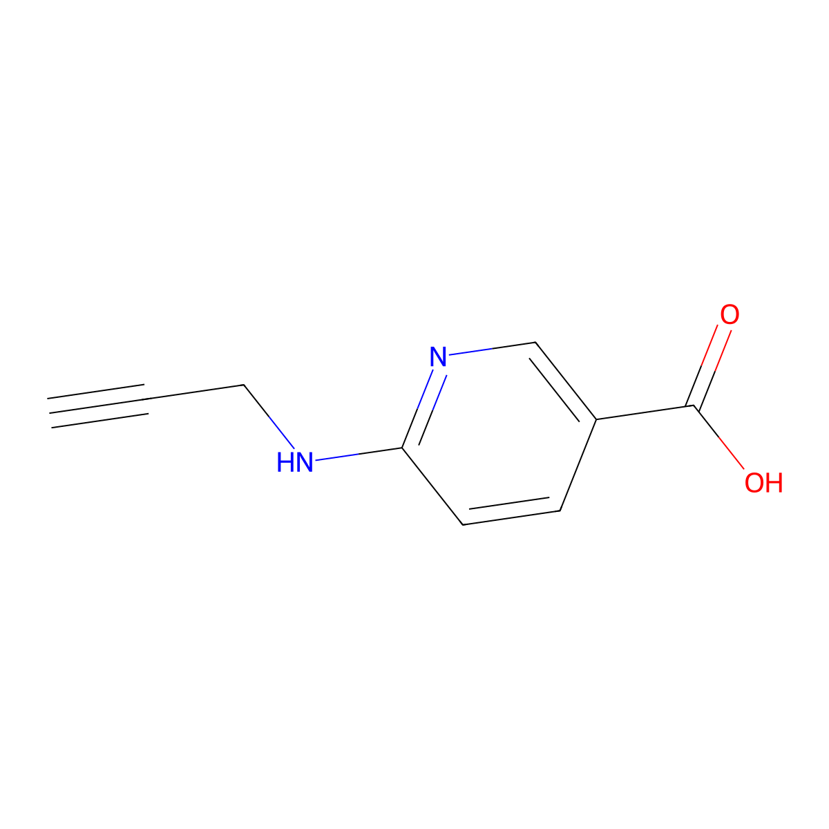 6-(Prop-2-yn-1-ylamino)nicotinic acid molecular structure, CAS 1019126-93-2
