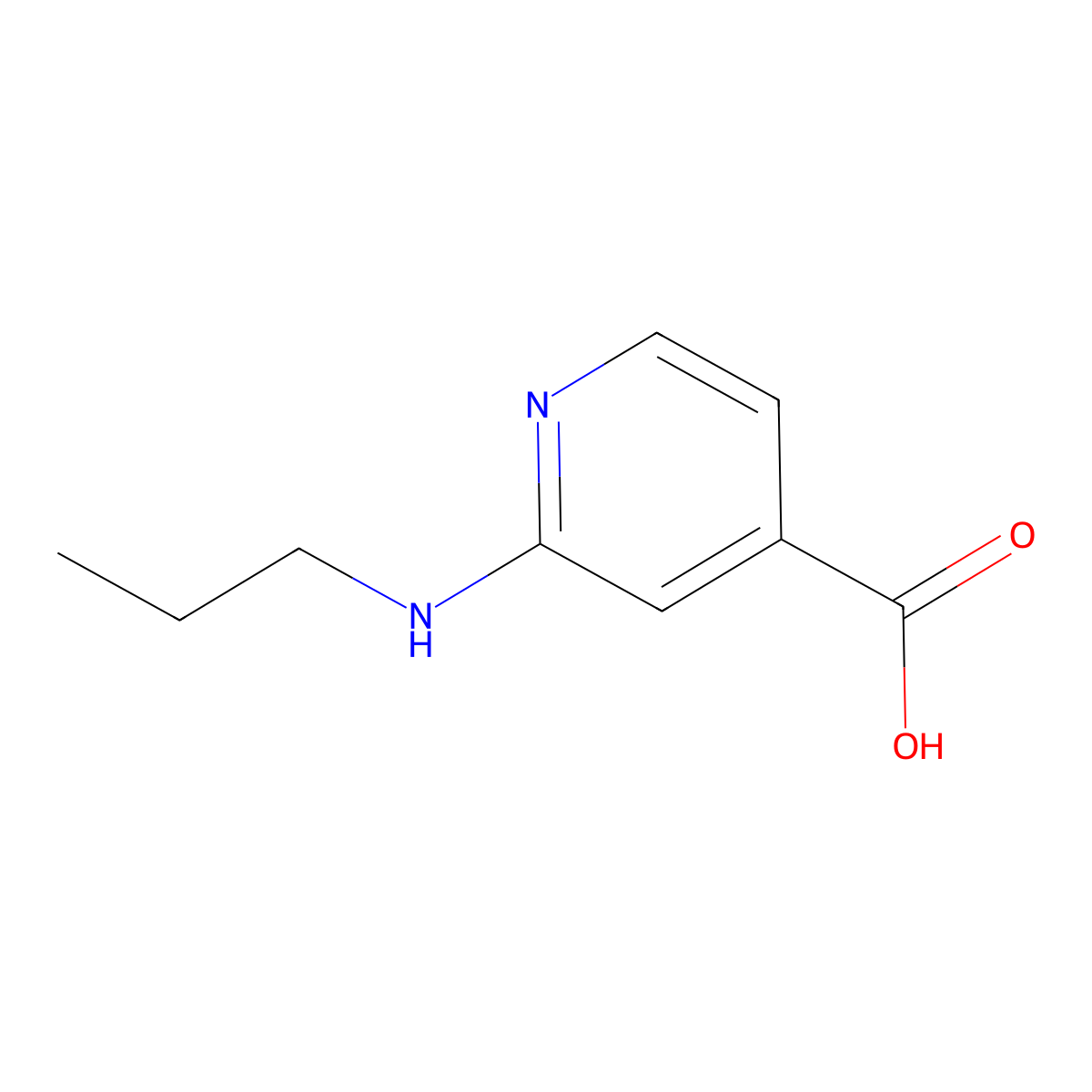 2-(Propylamino)isonicotinic acid molecular structure, CAS 1019127-04-8
