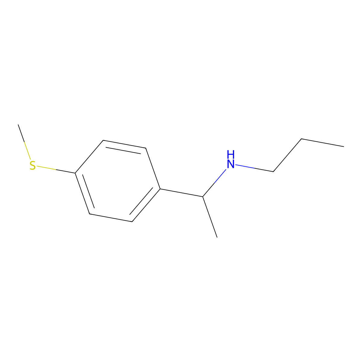 {1-[4-(Methylsulfanyl)phenyl]ethyl}(propyl)amine molecular structure, CAS 1019127-96-8