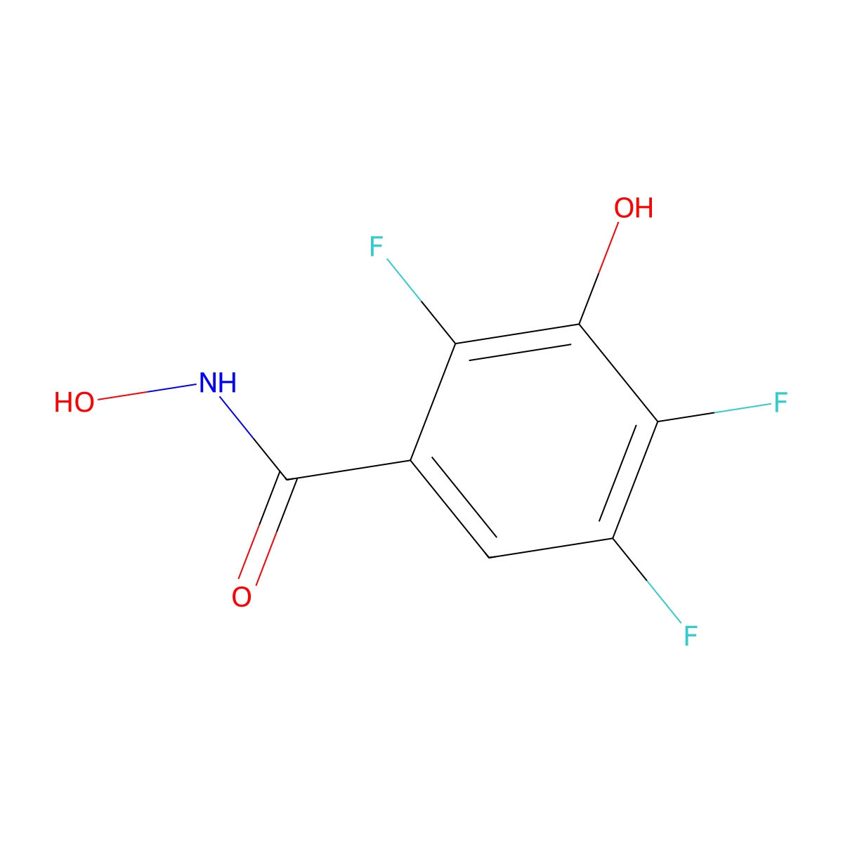 2,4,5-trifluoro-N,3-dihydroxybenzamide molecular structure, CAS 1019128-07-4