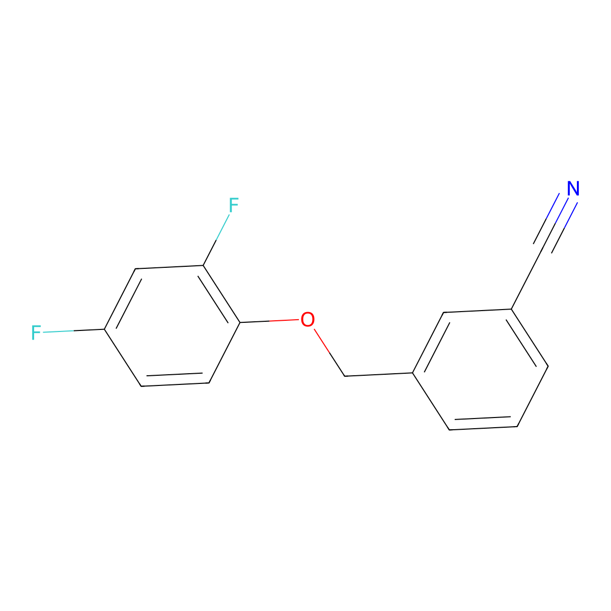 3-[(2,4-Difluorophenoxy)methyl]benzonitrile molecular structure, CAS 1019128-43-8