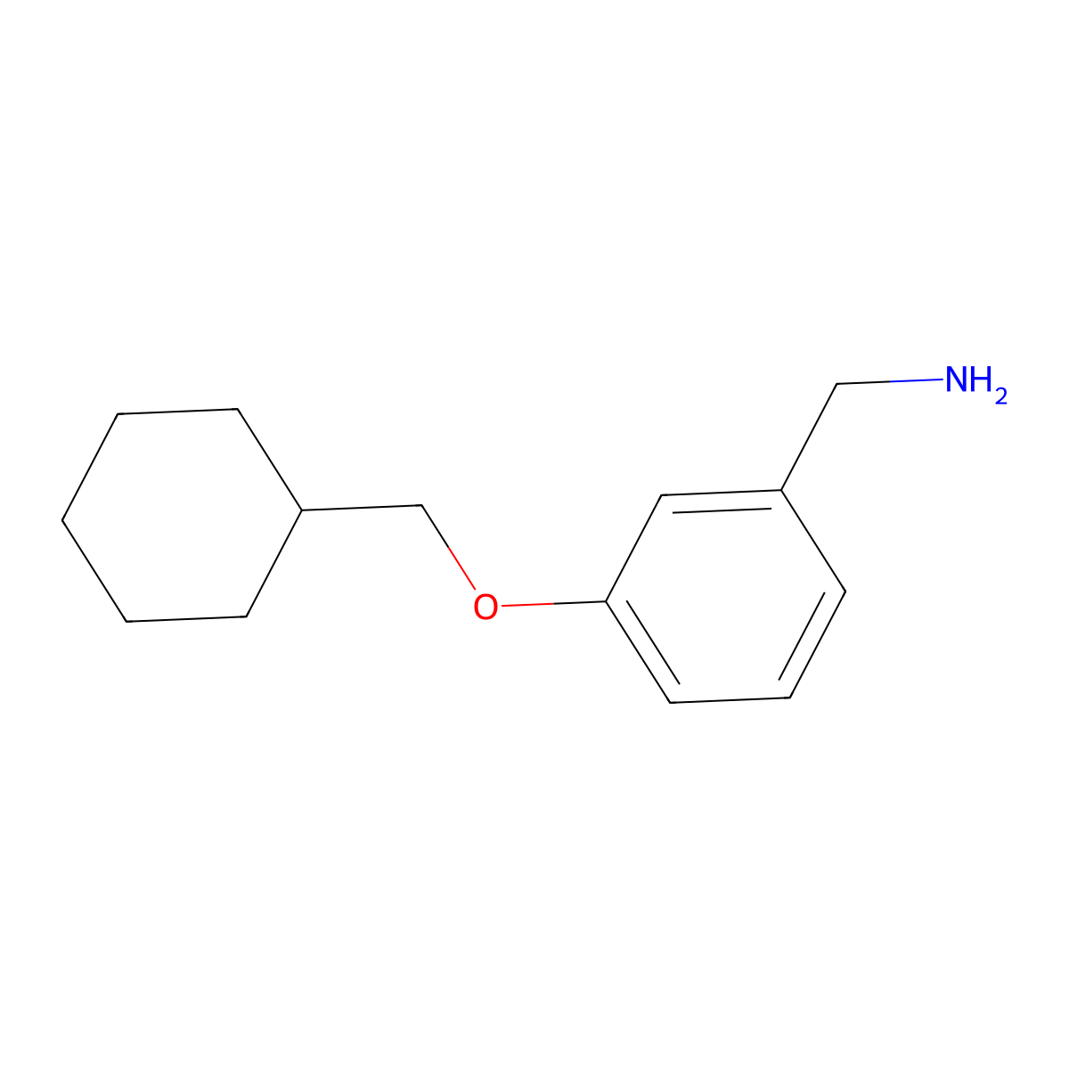 (3-(Cyclohexylmethoxy)phenyl)methanamine molecular structure, CAS 1019128-90-5