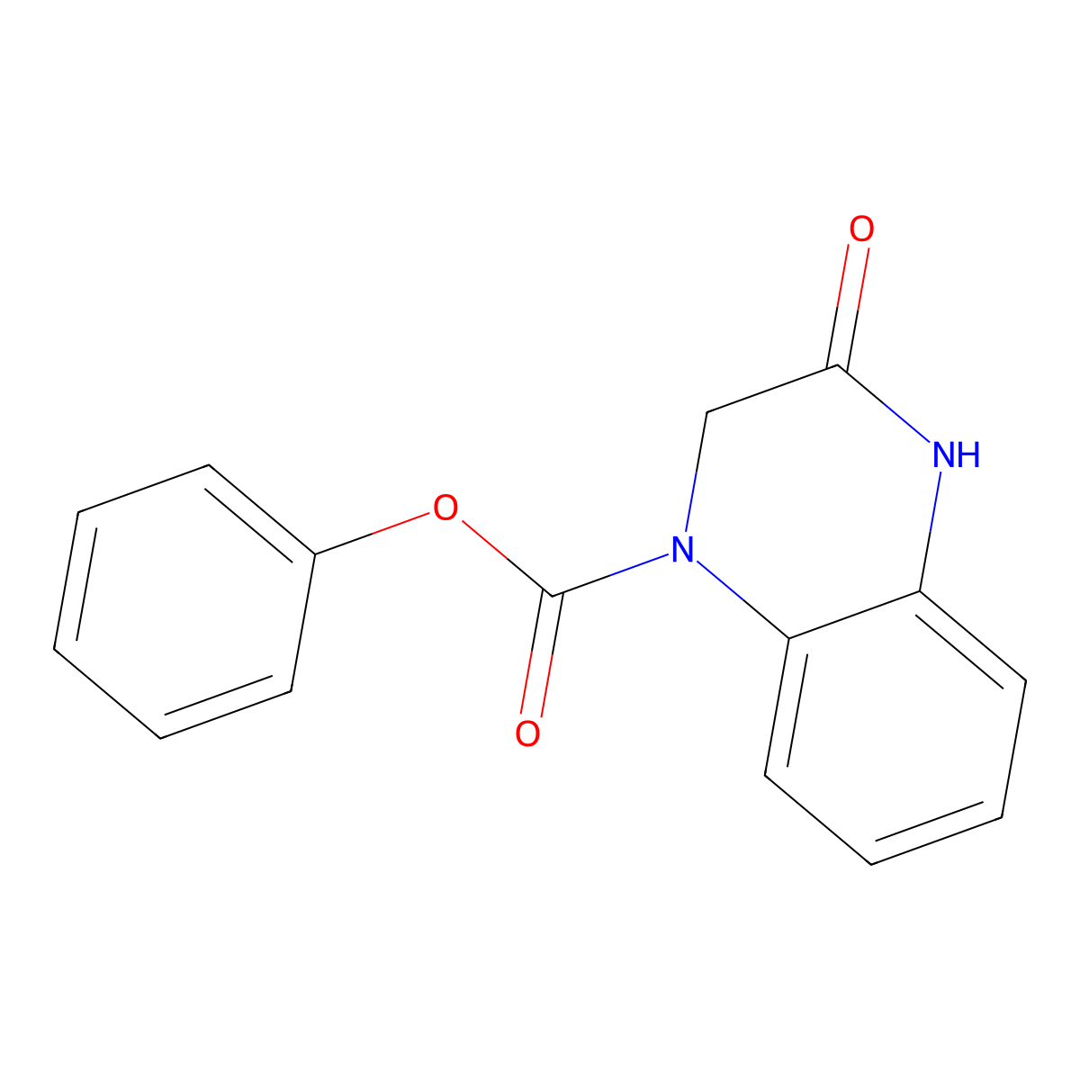 phenyl 3-oxo-3,4-dihydroquinoxaline-1(2H)-carboxylate molecular structure, CAS 1019132-50-3