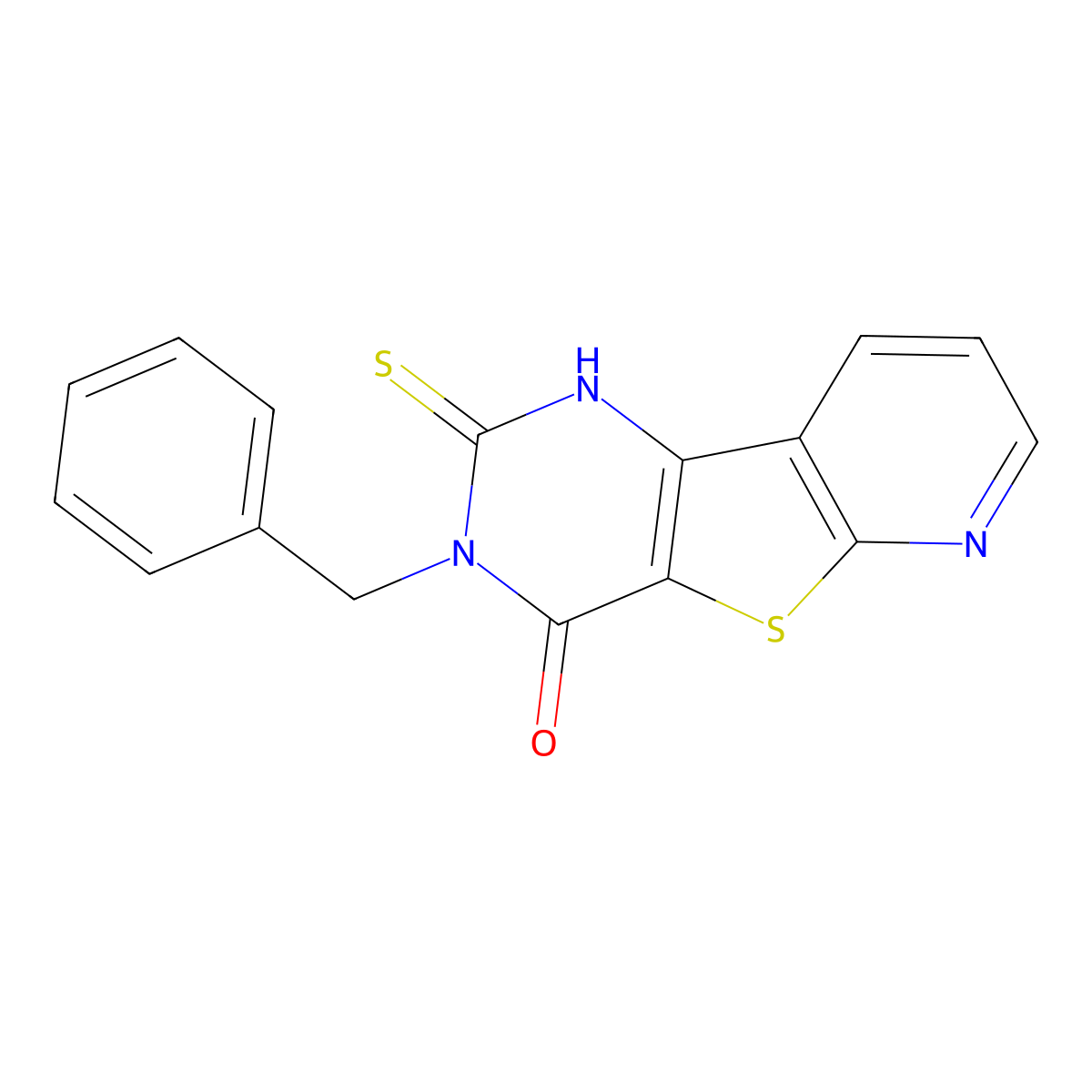3-benzyl-2-thioxo-2,3-dihydropyrido[3',2':4,5]thieno[3,2-d]pyrimidin-4(1H)-one molecular structure, CAS 1019138-20-5