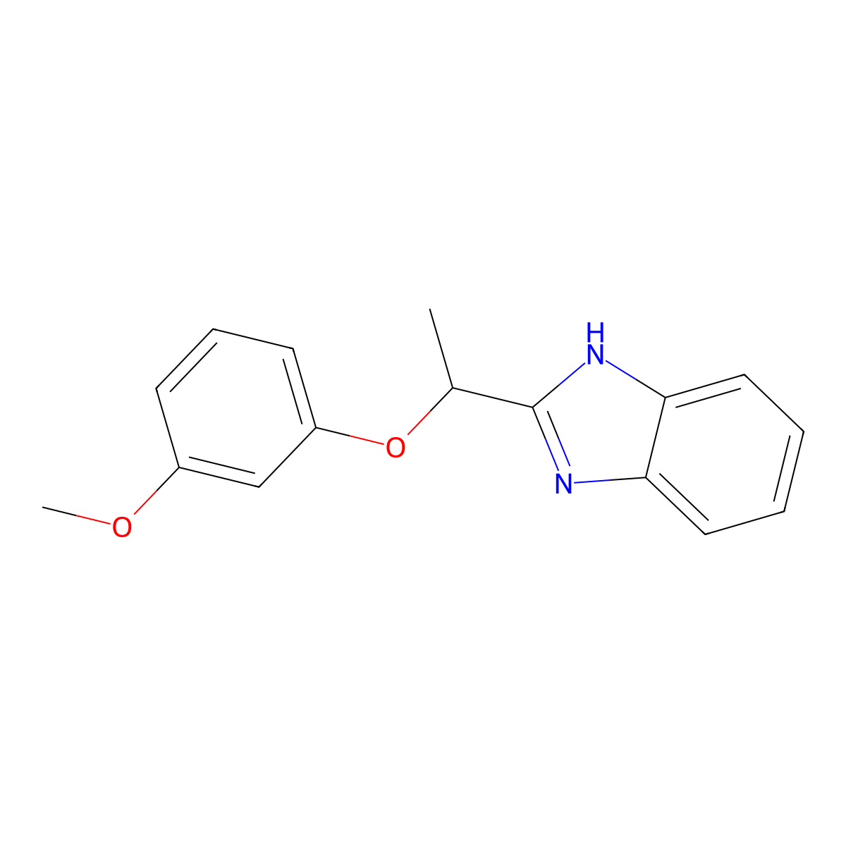 1-(Benzimidazol-2-ylethoxy)-3-methoxybenzene molecular structure, CAS 1019148-40-3