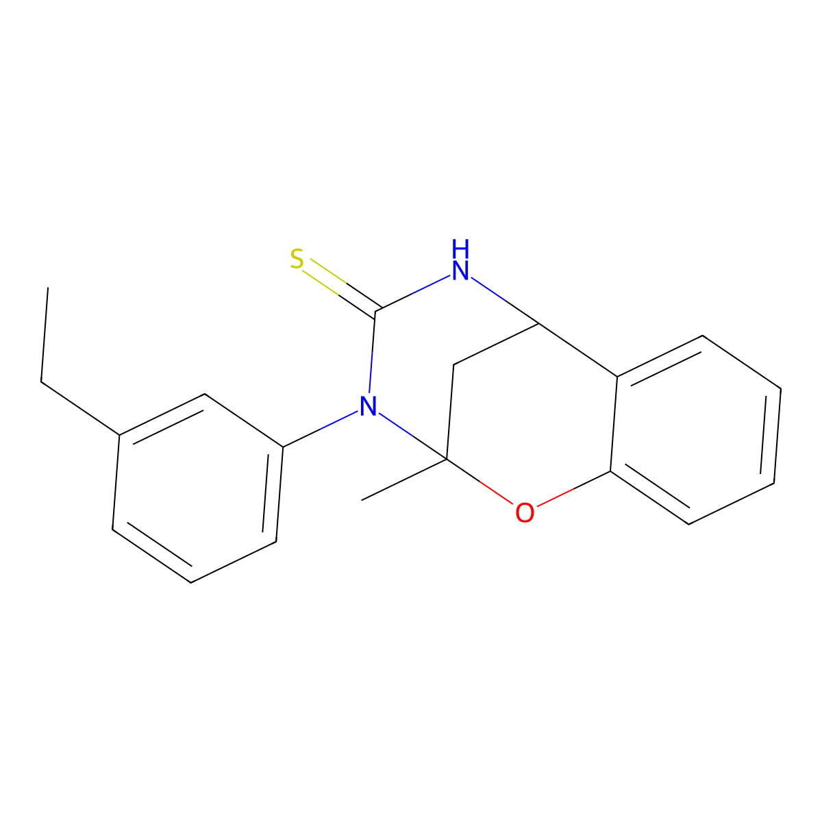 3-(3-ethylphenyl)-2-methyl-5,6-dihydro-2H-2,6-methanobenzo[g][1,3,5]oxadiazocine-4(3H)-thione molecular structure, CAS 1019149-01-9