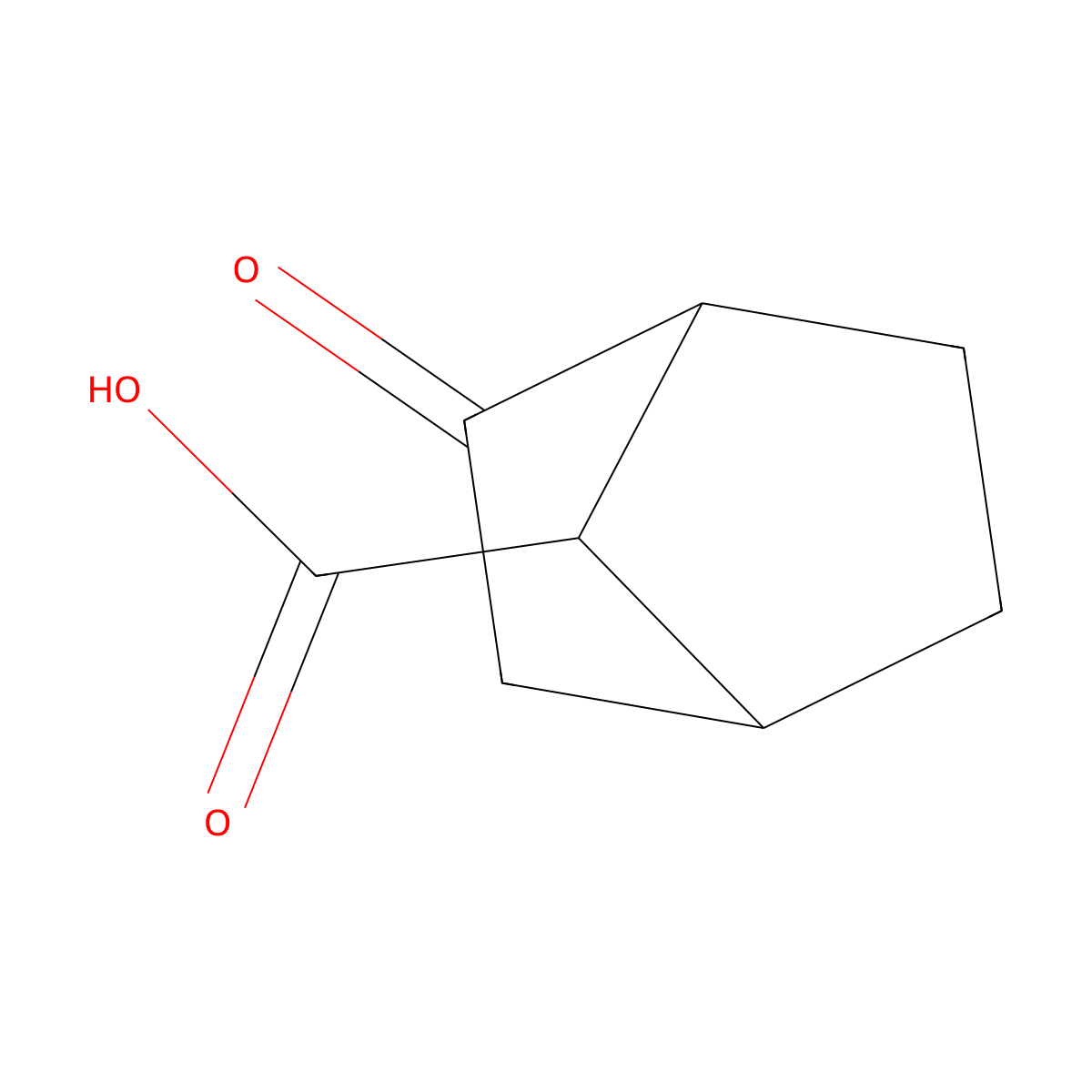2-Oxobicyclo[2.2.1]heptane-7-carboxylic acid molecular structure, CAS 101915-50-8