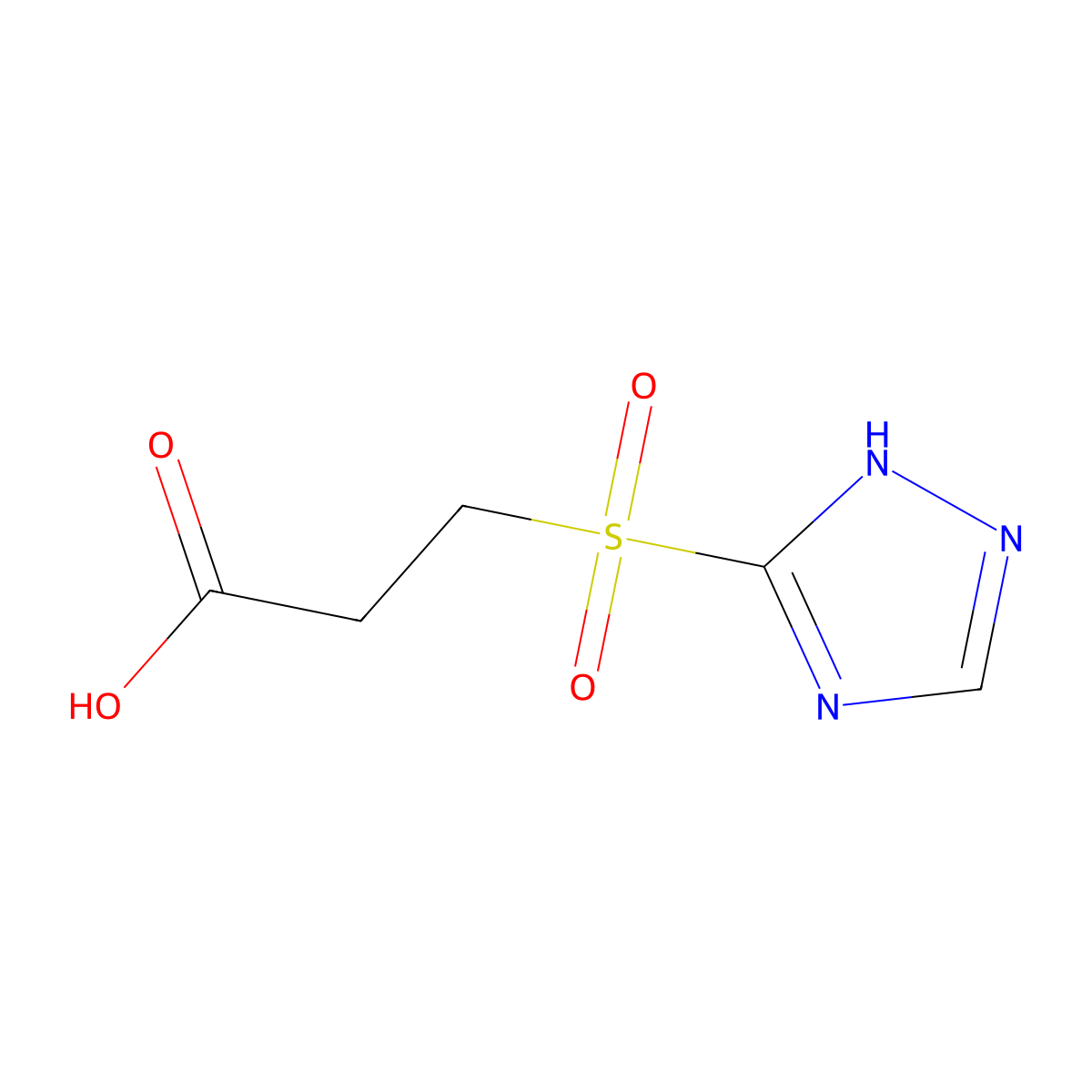 3-(1H-[1,2,4]Triazole-3-sulfonyl)-propionic acid molecular structure, CAS 1019150-56-1