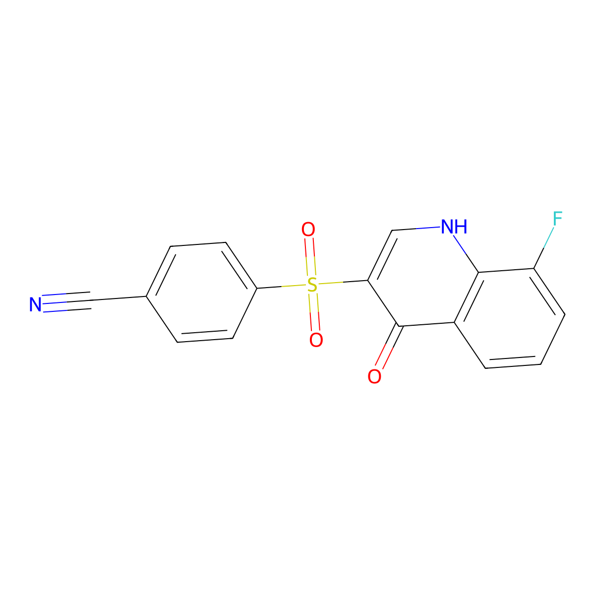 4-[(8-Fluoro-4-oxo-1,4-dihydroquinolin-3-yl)sulfonyl]benzonitrile molecular structure, CAS 1019151-47-3