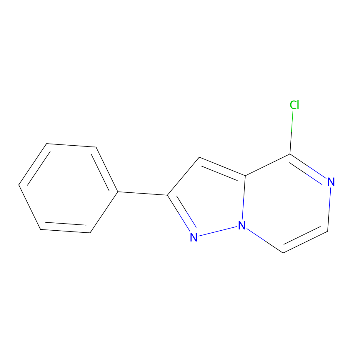 4-Chloro-2-phenylpyrazolo(1,5-a)pyrazine molecular structure, CAS 1019164-34-1